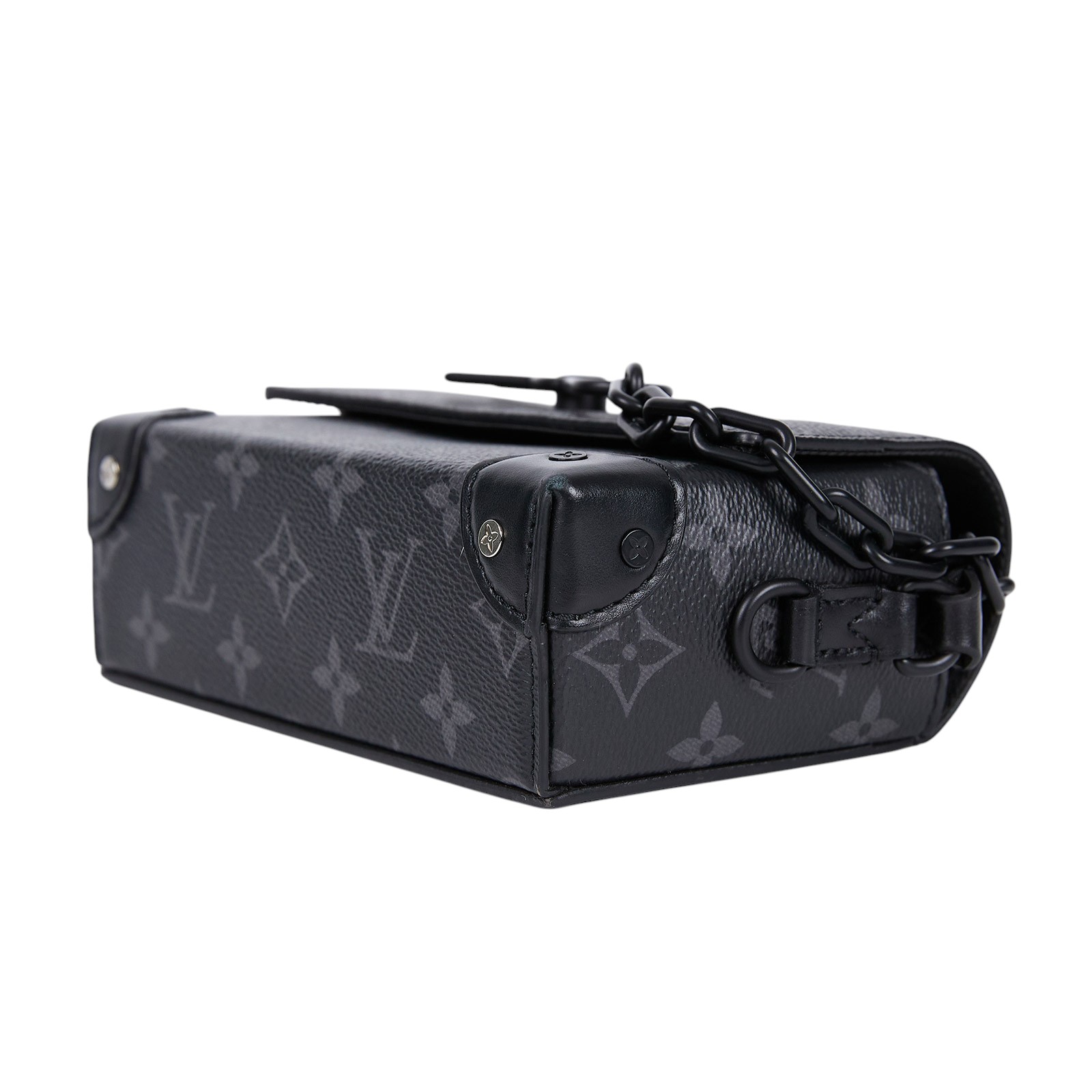 路易威登 LOUIS VUITTON Steamer 隨身錢包 肩背 M81783 晶片款 ☆黑原花Steamer Eclipse斜背包 無附屬品