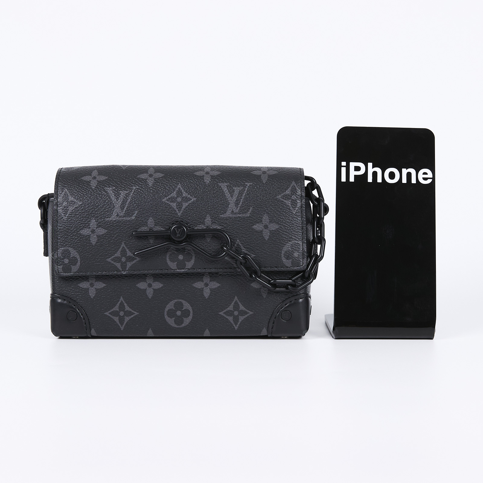 路易威登 LOUIS VUITTON Steamer 隨身錢包 肩背 M81783 晶片款 ☆黑原花Steamer Eclipse斜背包 無附屬品