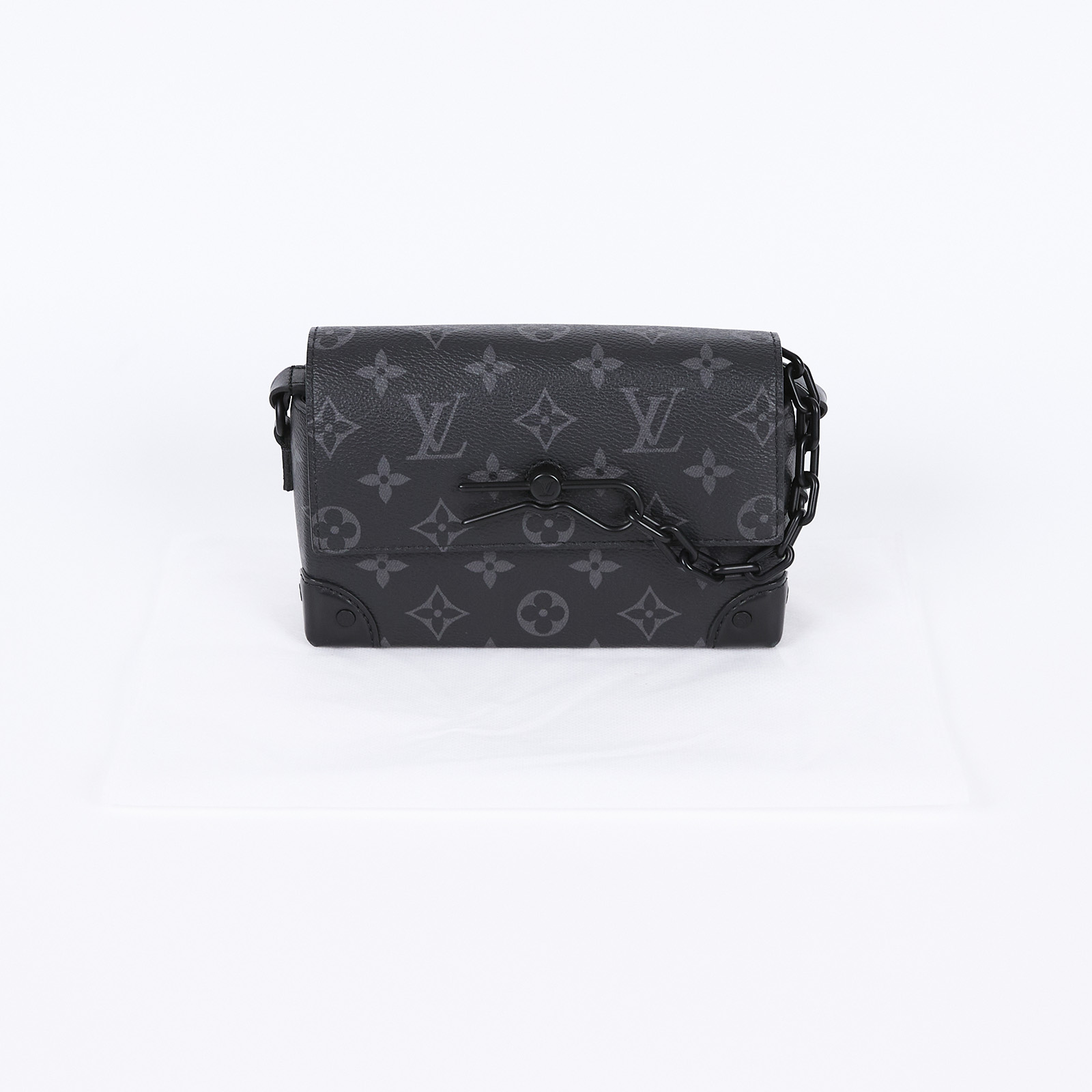 路易威登 LOUIS VUITTON Steamer 隨身錢包 肩背 M81783 晶片款 ☆黑原花Steamer Eclipse斜背包 無附屬品