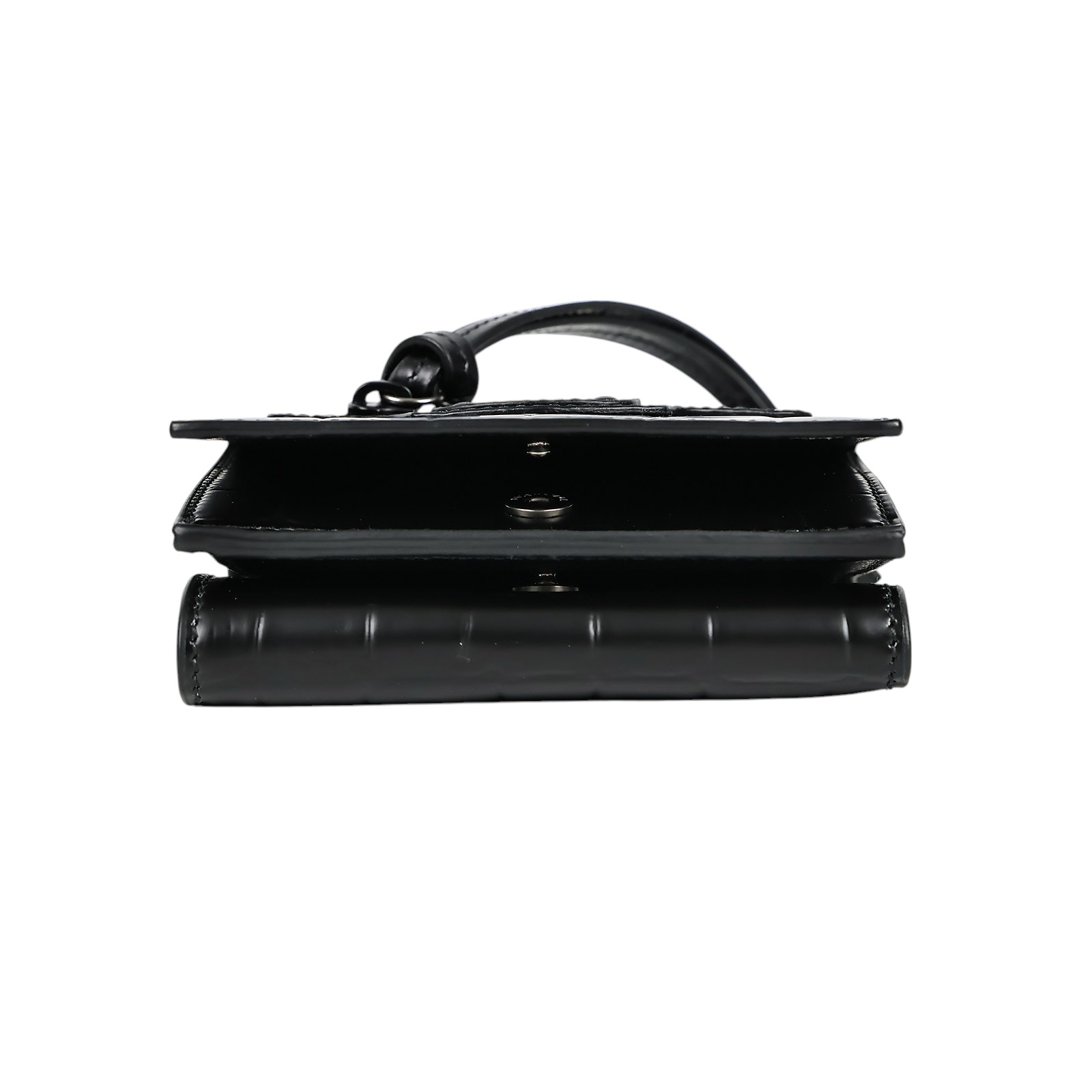 巴黎世家 BALENCIAGA 錢包 三折 短夾 64010715V07 黑鱷魚機車三折短夾 原廠盒子/防塵袋
