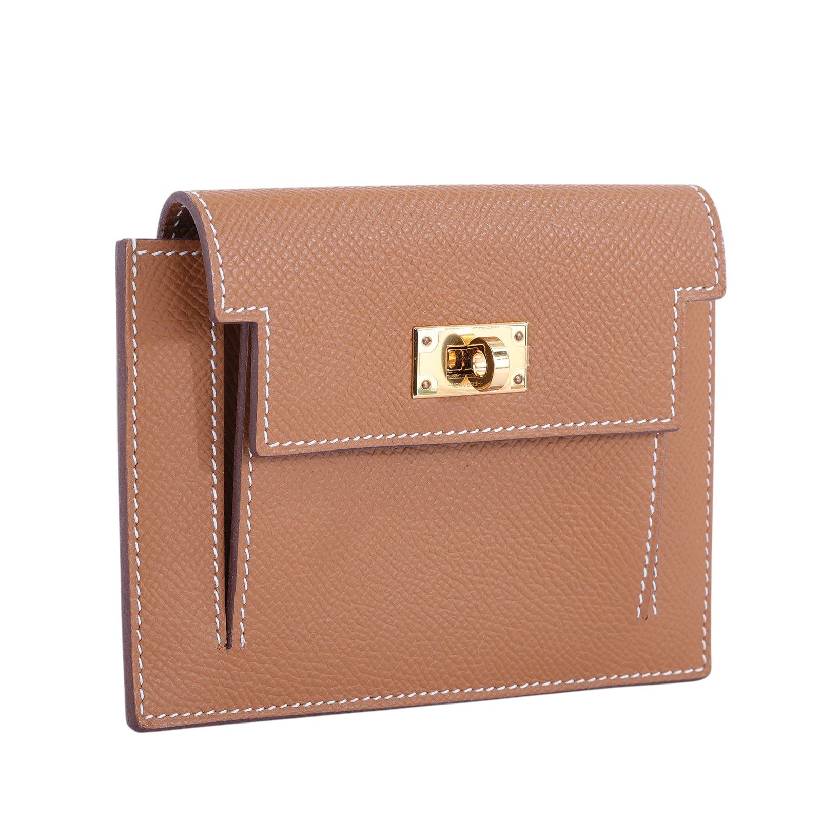 愛馬仕 Hermès Kelly Pocket Compact Wallet 零錢包 錢包 KLCW B刻 KELLY POCKET 原廠盒子