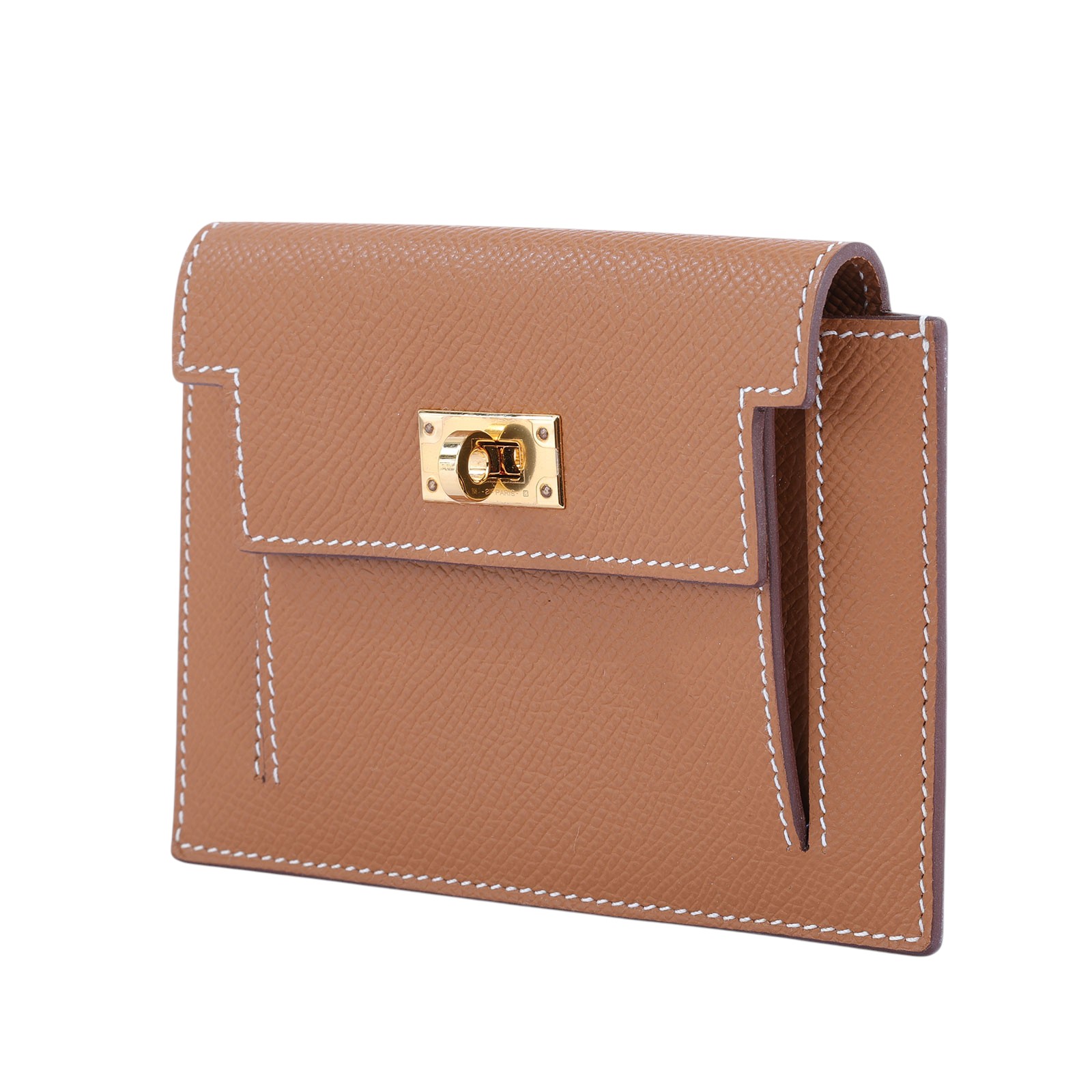 愛馬仕 Hermès Kelly Pocket Compact Wallet 零錢包 錢包 KLCW B刻 KELLY POCKET 原廠盒子