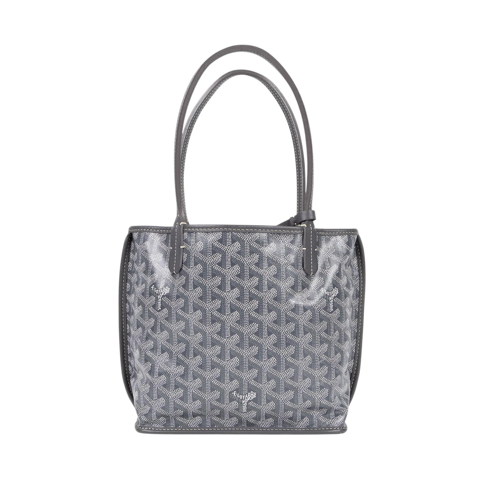 高雅德 GOYARD Anjou Mini Bag 托特包 ANJOUSMINCG 灰 Anjou MINI TOTE 防塵袋/購買證明影本/內袋