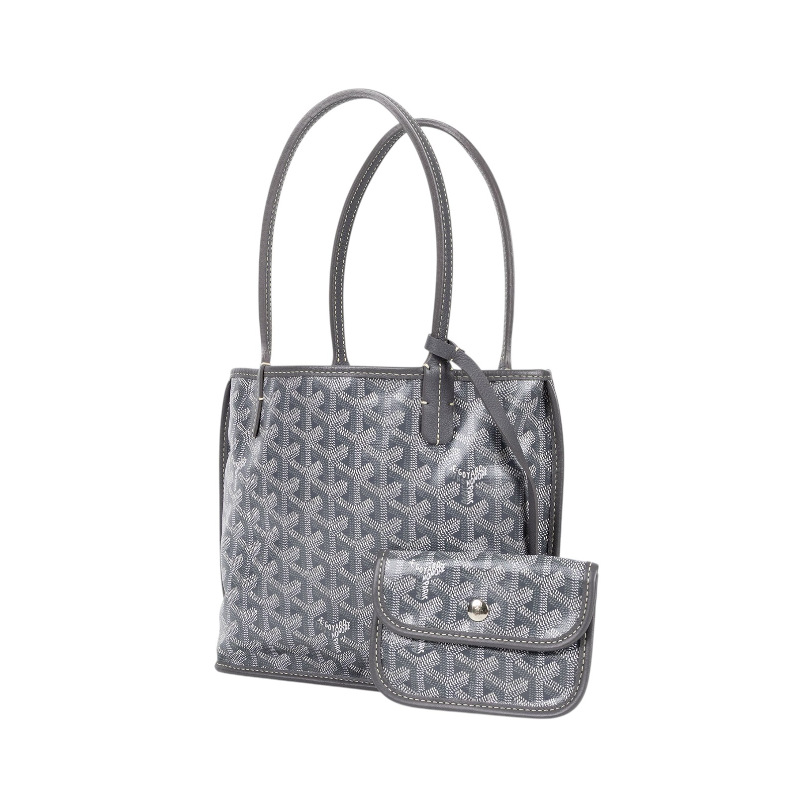 高雅德 GOYARD Anjou Mini Bag 托特包 ANJOUSMINCG 灰 Anjou MINI TOTE 防塵袋/購買證明影本/內袋