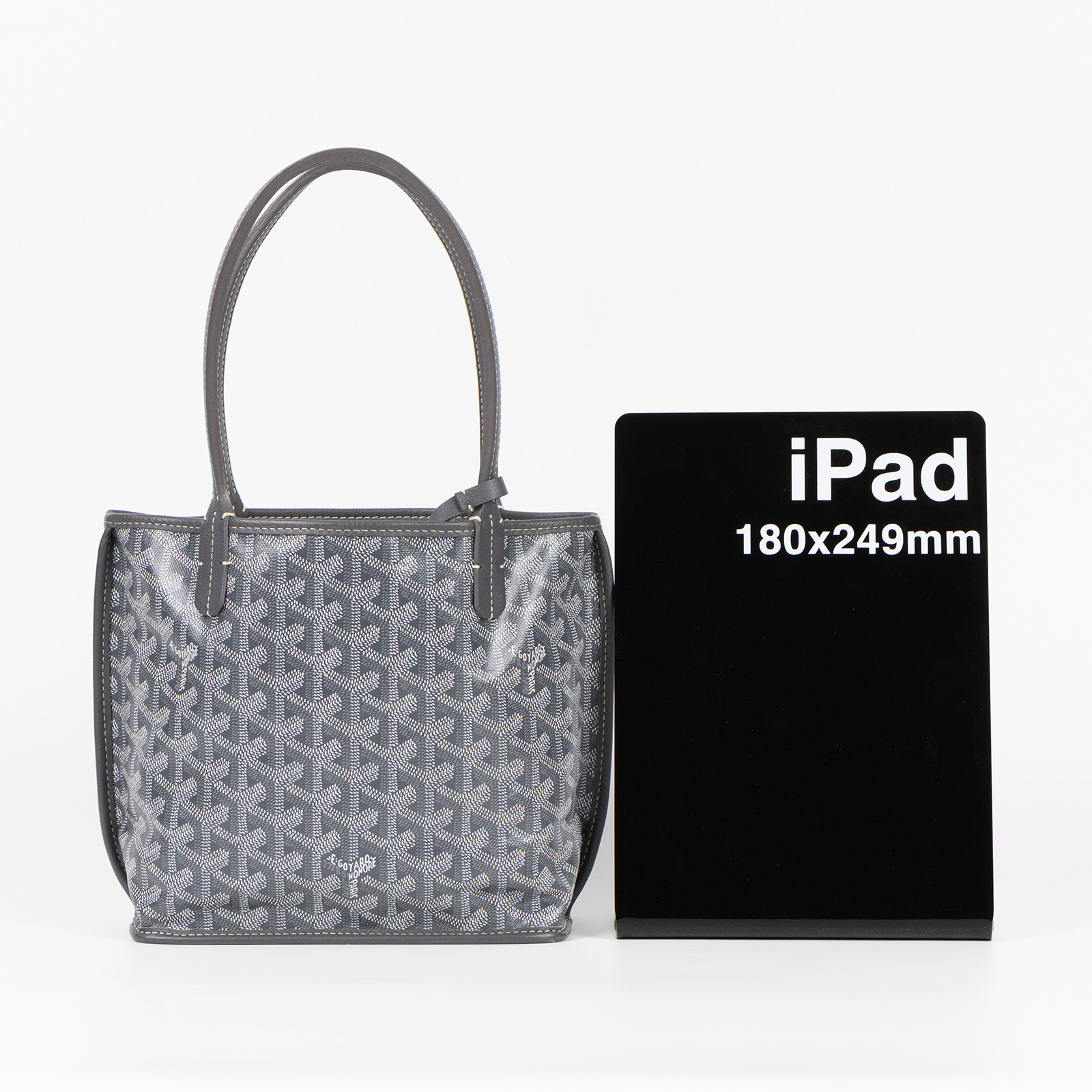 高雅德 GOYARD Anjou Mini Bag 托特包 ANJOUSMINCG 灰 Anjou MINI TOTE 防塵袋/購買證明影本/內袋