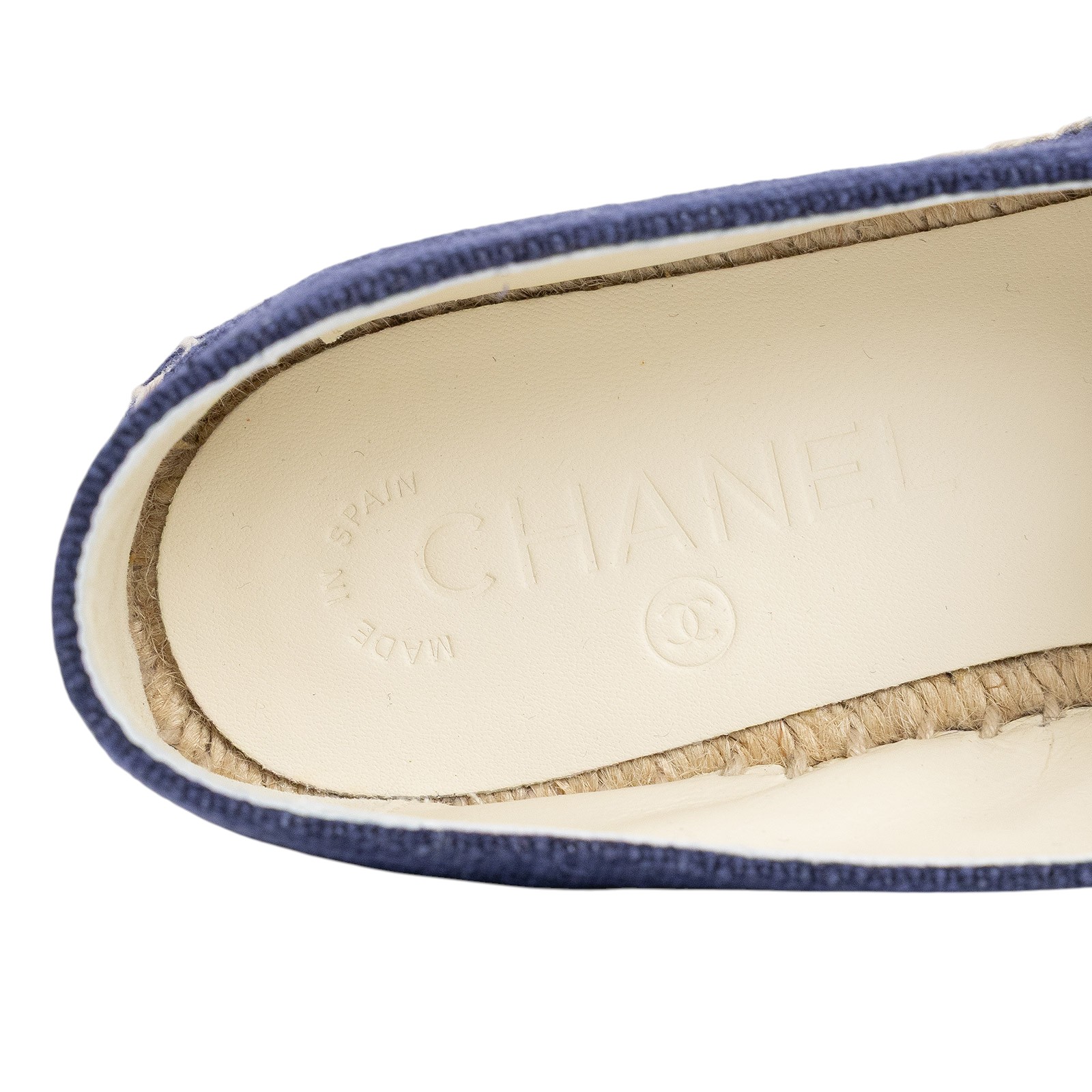 香奈兒 CHANEL Espadrilles 漁夫鞋 G29762_37 丹寧草編鞋 防塵袋/原廠盒子