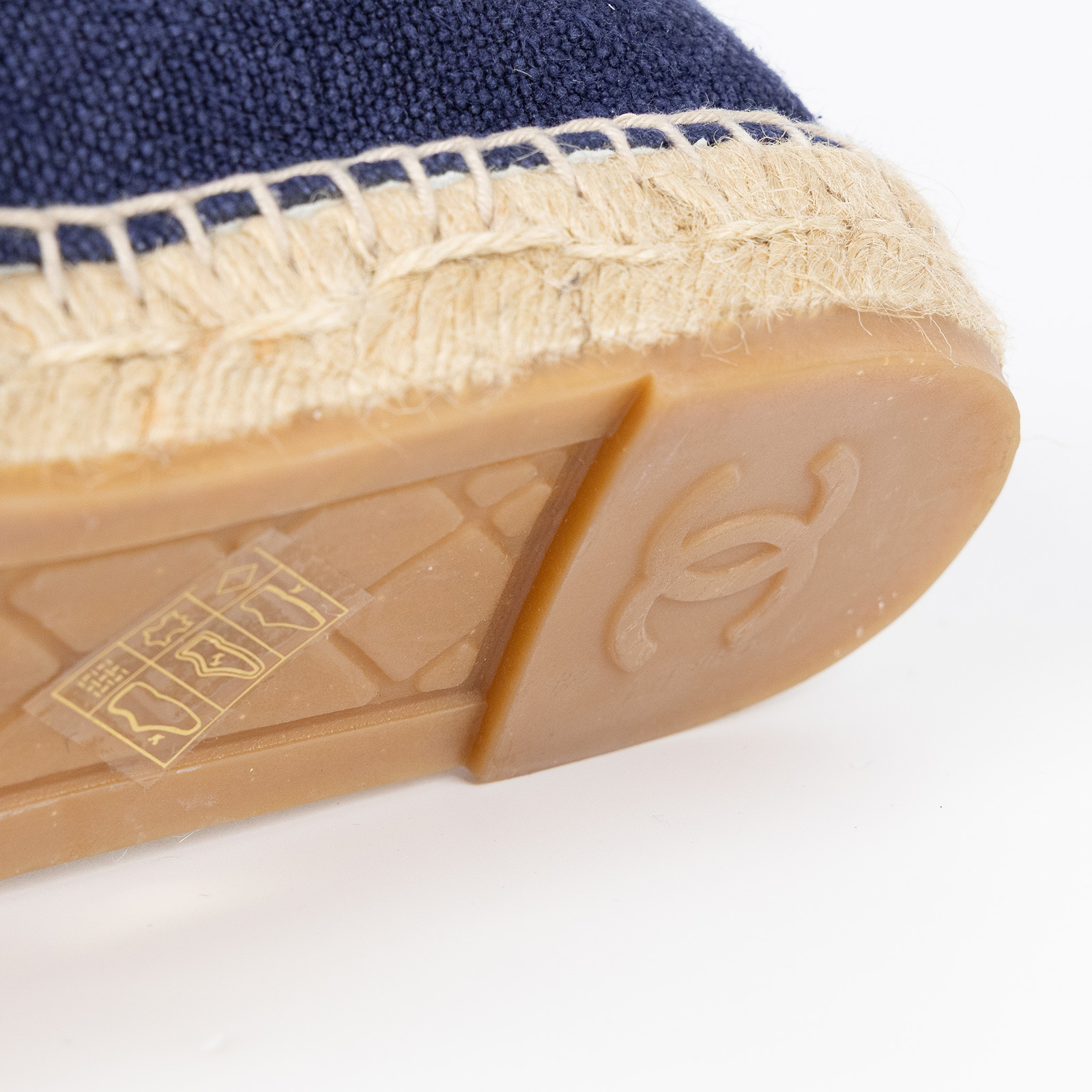 香奈兒 CHANEL Espadrilles 漁夫鞋 G29762_37 丹寧草編鞋 防塵袋/原廠盒子