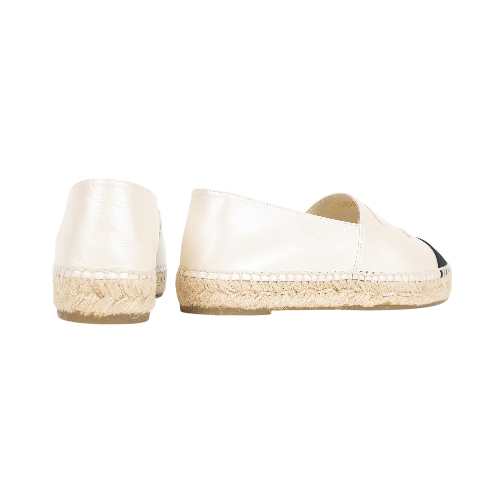 香奈兒 CHANEL Espadrilles 漁夫鞋 G29762_37 珠光草編鞋 防塵袋/原廠盒子
