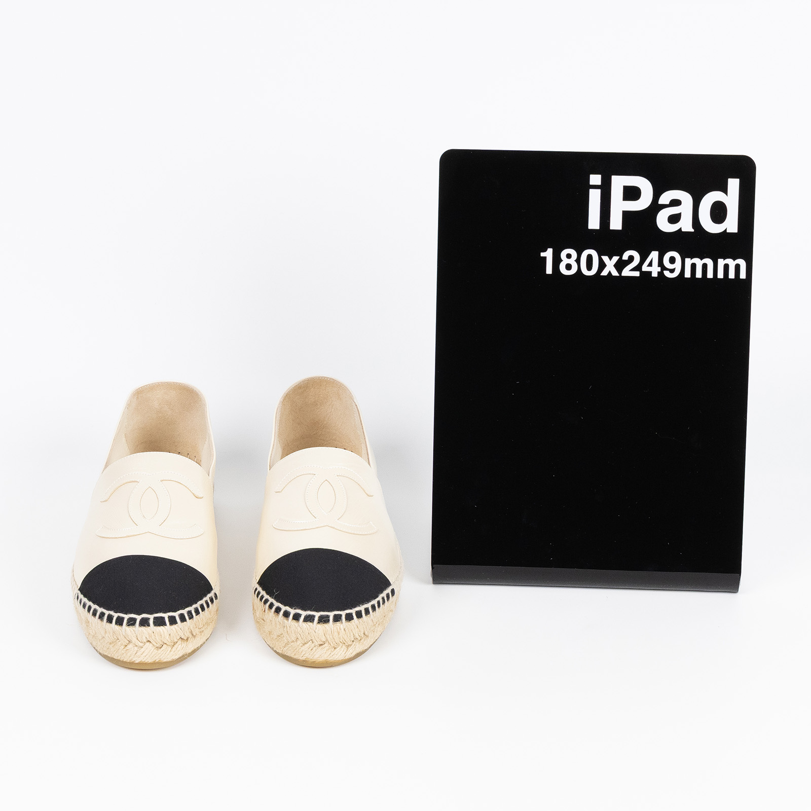 香奈兒 CHANEL Espadrilles 漁夫鞋 G29762_37 珠光草編鞋 防塵袋/原廠盒子