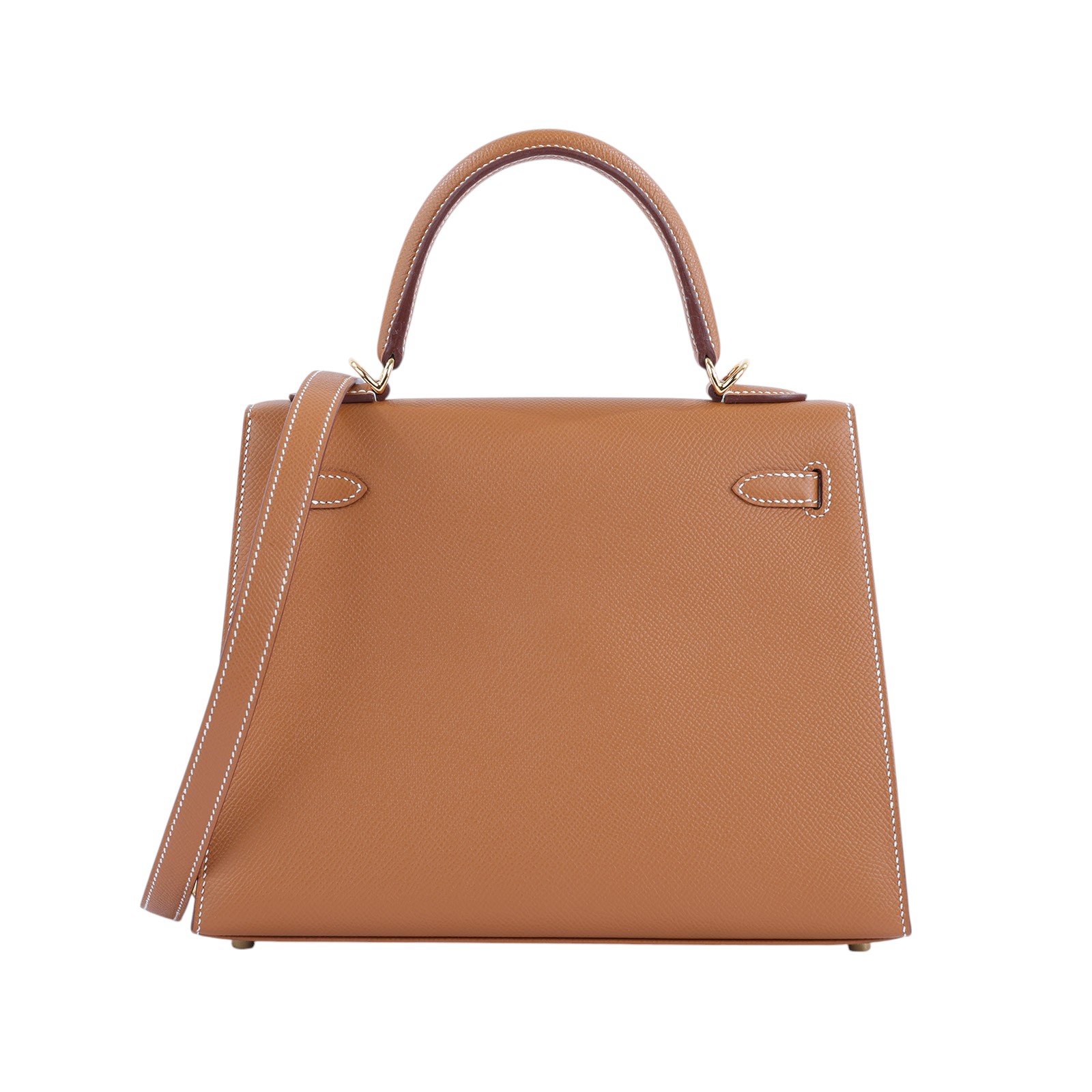 愛馬仕 Hermès Kelly Bag 凱莉包 25 KL25 Z刻 金棕KELLY25 EPSOM 防塵袋/原廠盒子/鎖組/購買證明