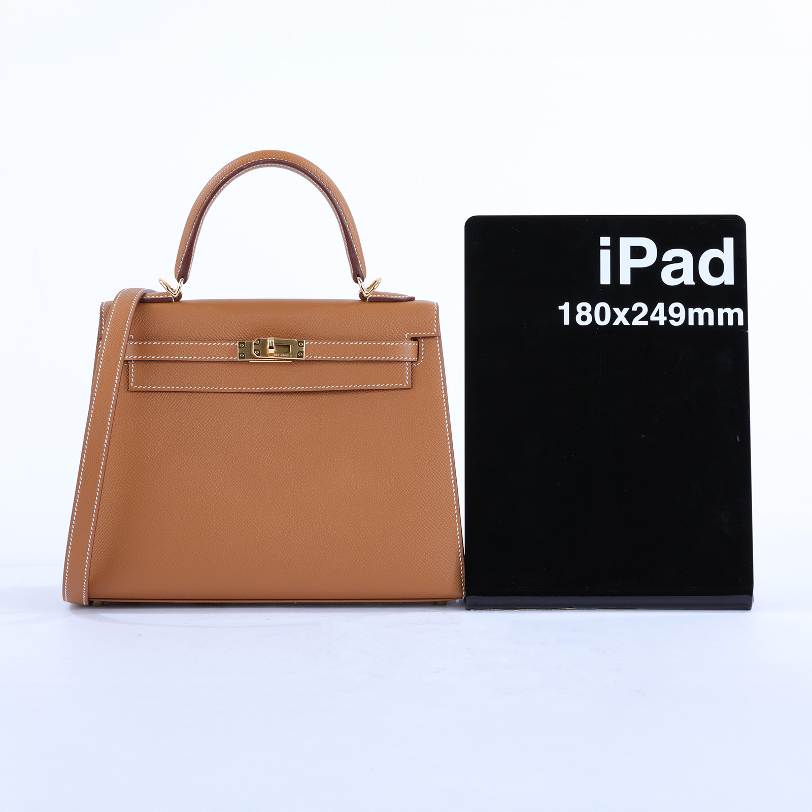 愛馬仕 Hermès Kelly Bag 凱莉包 25 KL25 Z刻 金棕KELLY25 EPSOM 防塵袋/原廠盒子/鎖組/購買證明