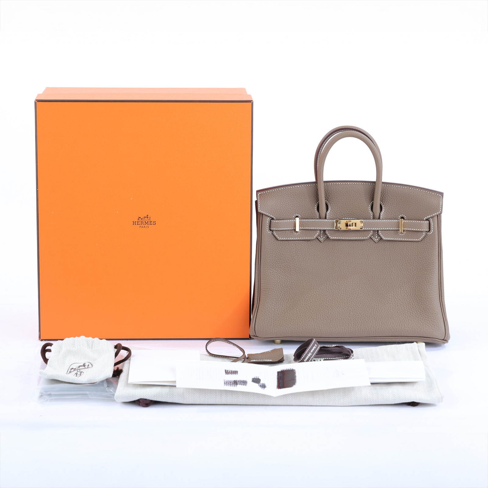 愛馬仕 Hermès Birkin Bag 柏金包 25 BK25 Z刻 大象灰BIRKIN25 TOGO 防塵袋/原廠盒子/鎖組/購買證明