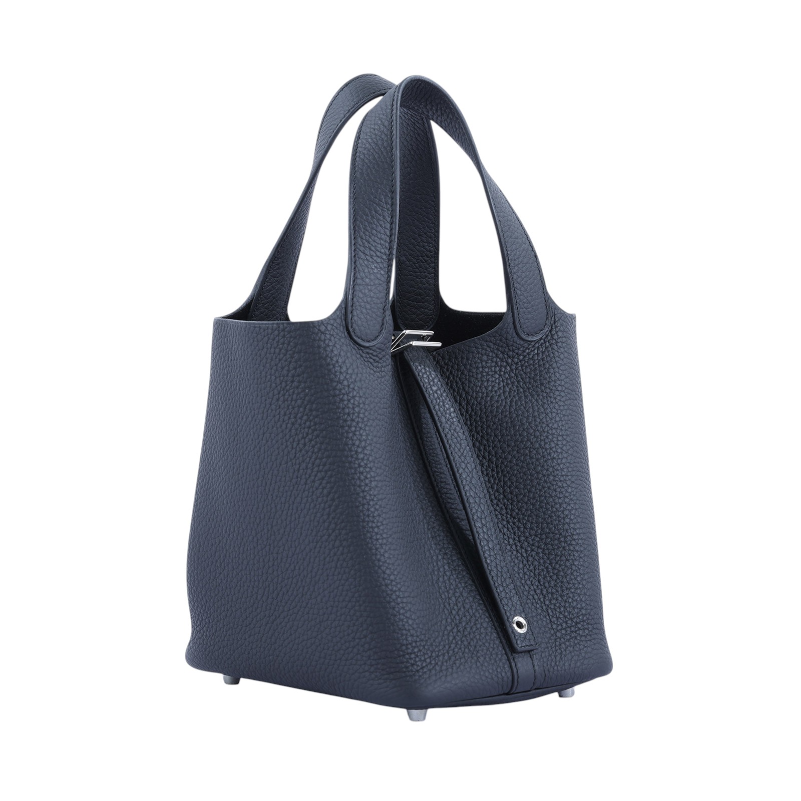 愛馬仕 Hermès Picotin Lock 18 菜籃子包 PT18 C刻 黑銀PICOTIN18 防塵袋/原廠盒子/鎖組/購買證明