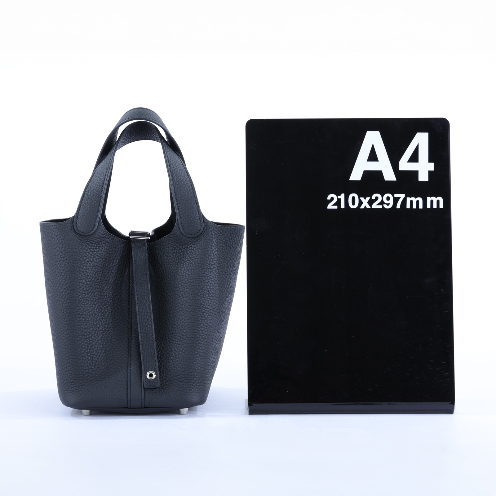 愛馬仕 Hermès Picotin Lock 18 菜籃子包 PT18 C刻 黑銀PICOTIN18 防塵袋/原廠盒子/鎖組/購買證明