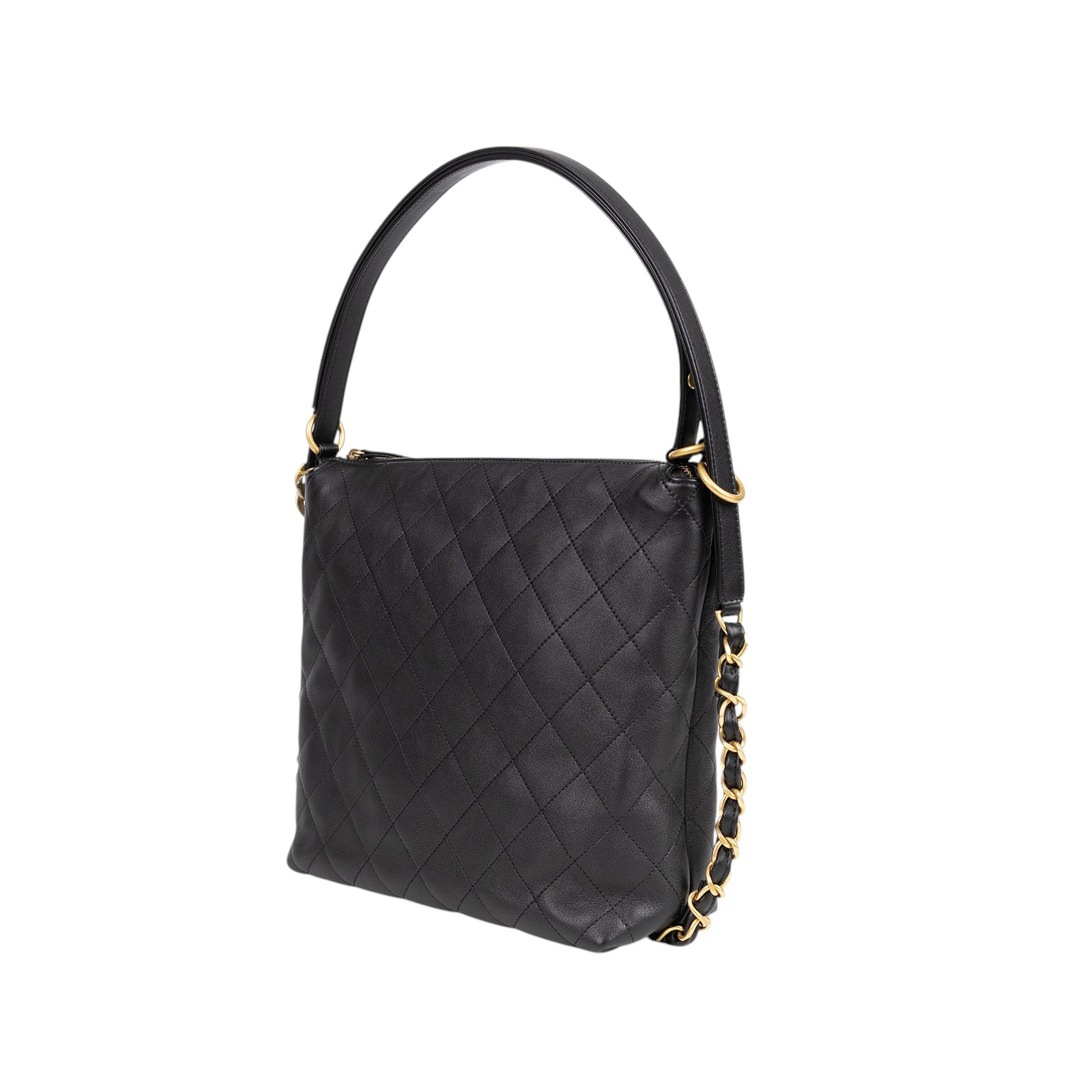 香奈兒 CHANEL 雙肩背包 大型 AS5523 晶片款 黑雙肩HOBO 防塵袋/原廠盒子