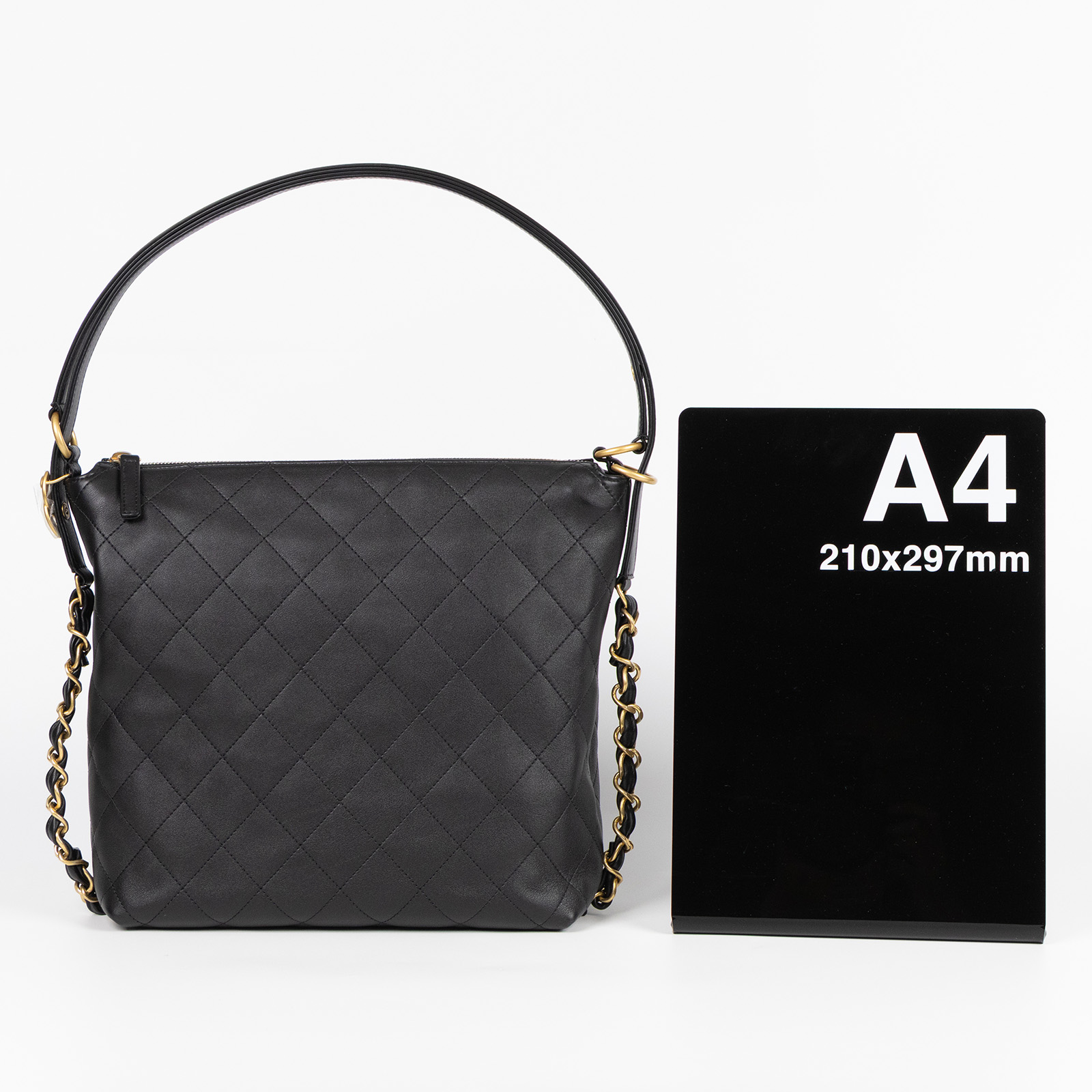 香奈兒 CHANEL 雙肩背包 大型 AS5523 晶片款 黑雙肩HOBO 防塵袋/原廠盒子