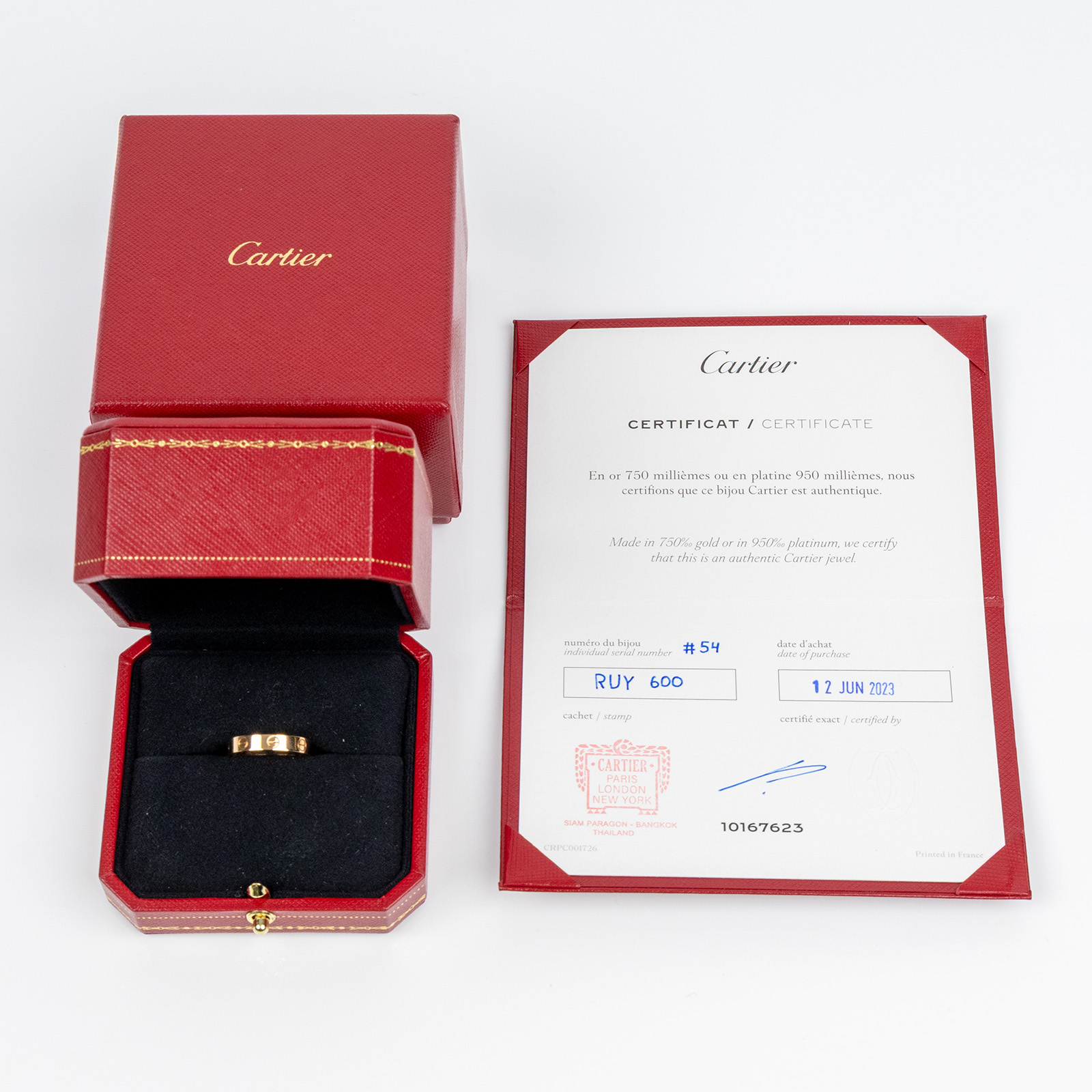 卡地亞 CARTIER Love 戒指 小型款 B4085054 PG LOVE戒指 原廠盒子/保證卡/購買證明