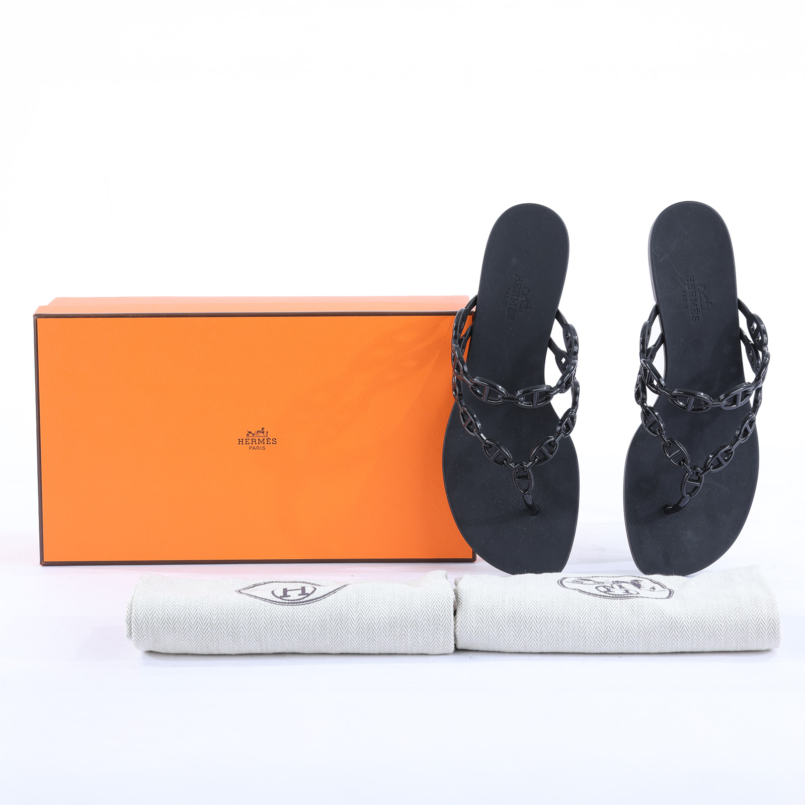 愛馬仕 Hermès Island 涼鞋 H241051Zv02370 #37 黑island豬鼻子拖鞋 #37 原廠盒子/防塵袋