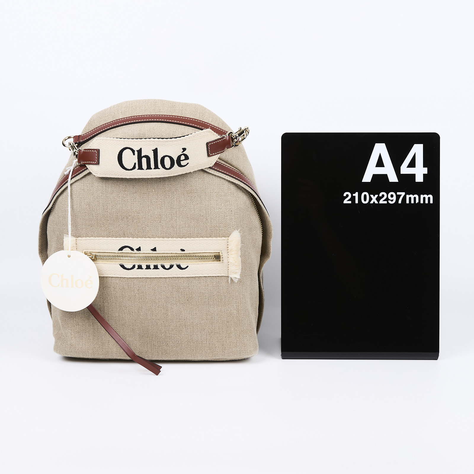 蔻依 CHLOE Woody 後背包 CHC23AS379L0627S 棕WOODY後背包 防塵袋