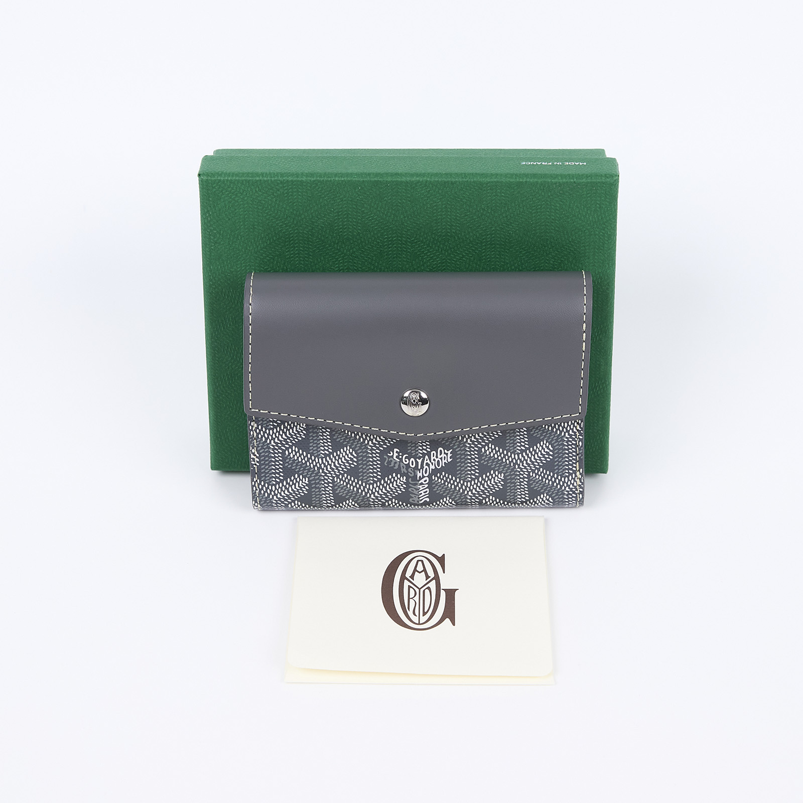 高雅德 GOYARD Saint Gabriel 錢包 三折 短夾 STGABRPMLTY Saint GabrielN灰三折短夾 原廠盒子