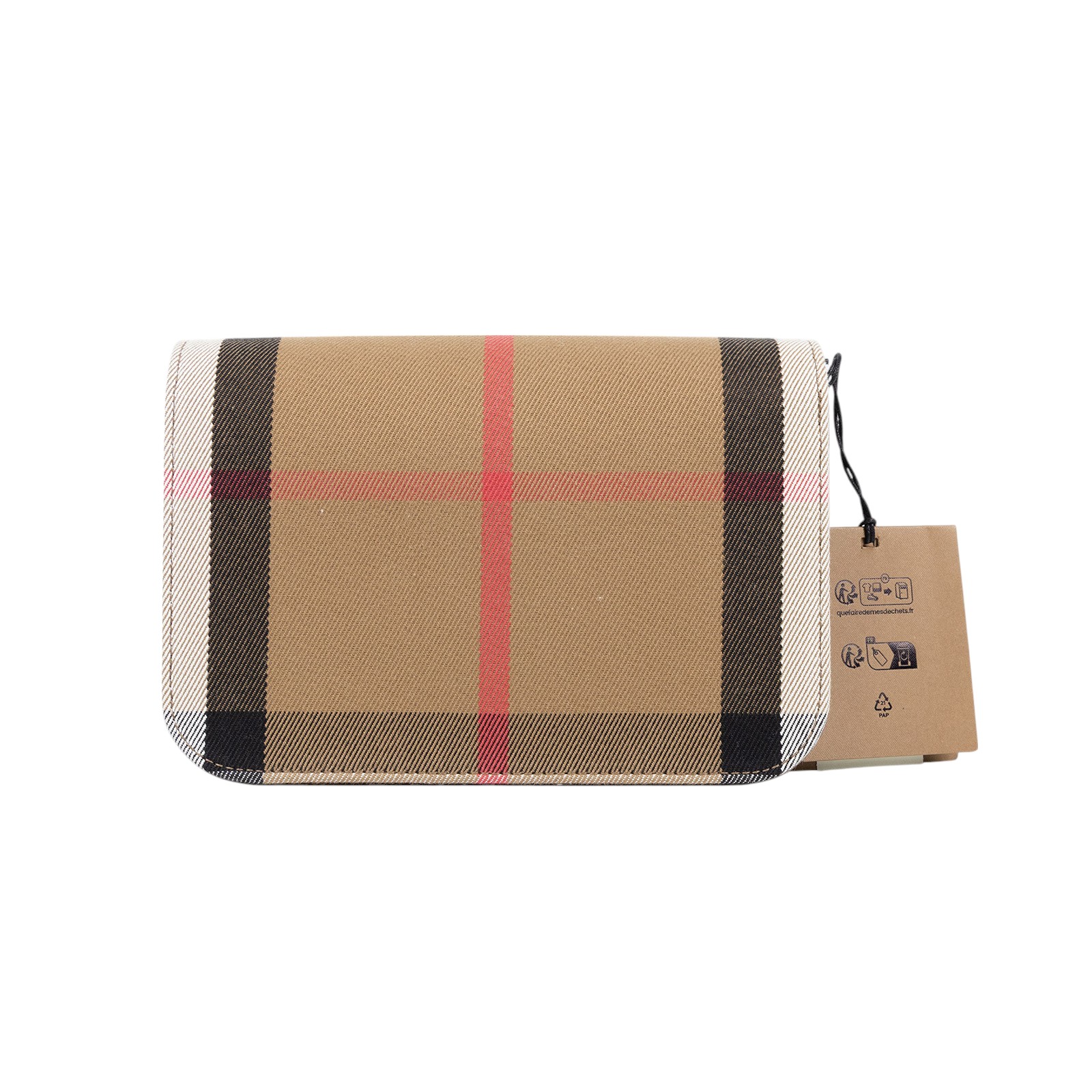 博柏利 BURBERRY Madison 經典格紋 翻蓋斜背包 8084494 咖格紋斜背包 防塵袋