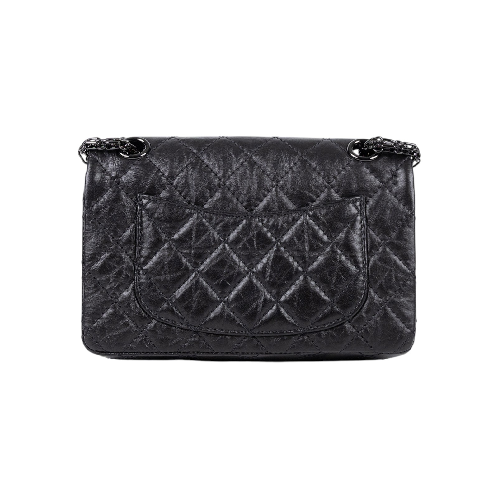 香奈兒 CHANEL 2.55 迷你 口蓋包 AS0874 晶片款 SO BLACK 2.55 MINI 防塵袋/原廠盒子