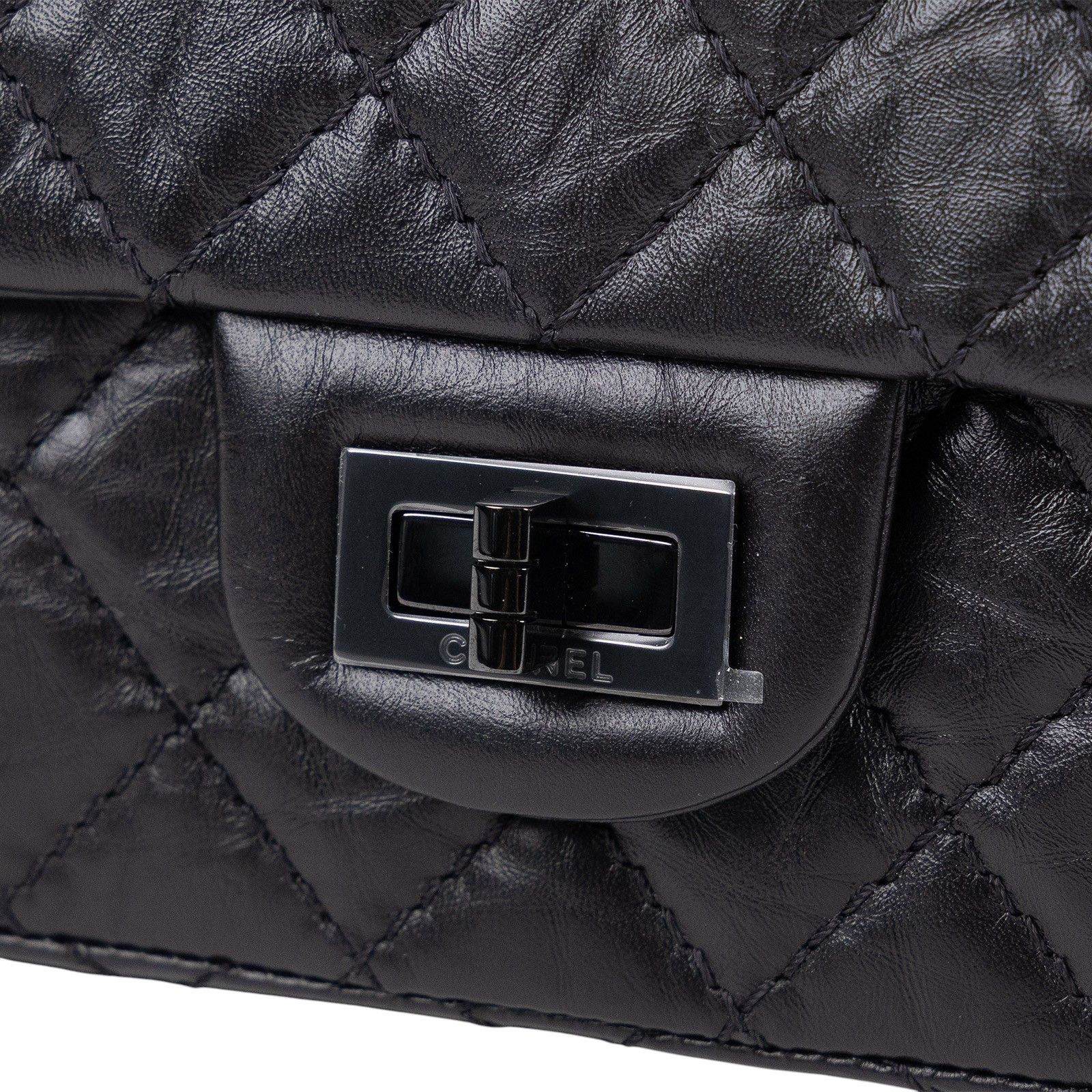 香奈兒 CHANEL 2.55 迷你 口蓋包 AS0874 晶片款 SO BLACK 2.55 MINI 防塵袋/原廠盒子