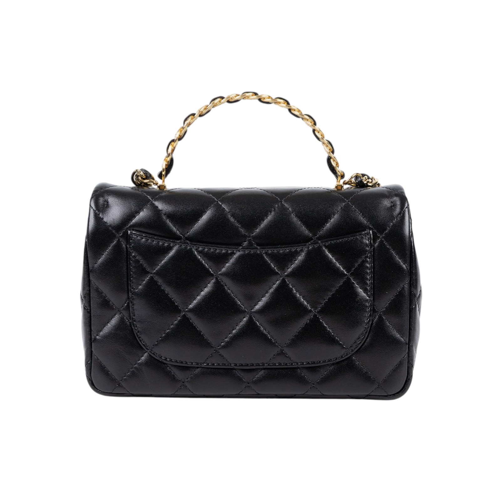 香奈兒 CHANEL Handle 20 迷你 手提 口蓋包 AS4023 晶片款 黑手提2WAY 防塵袋/原廠盒子/購買證明影本