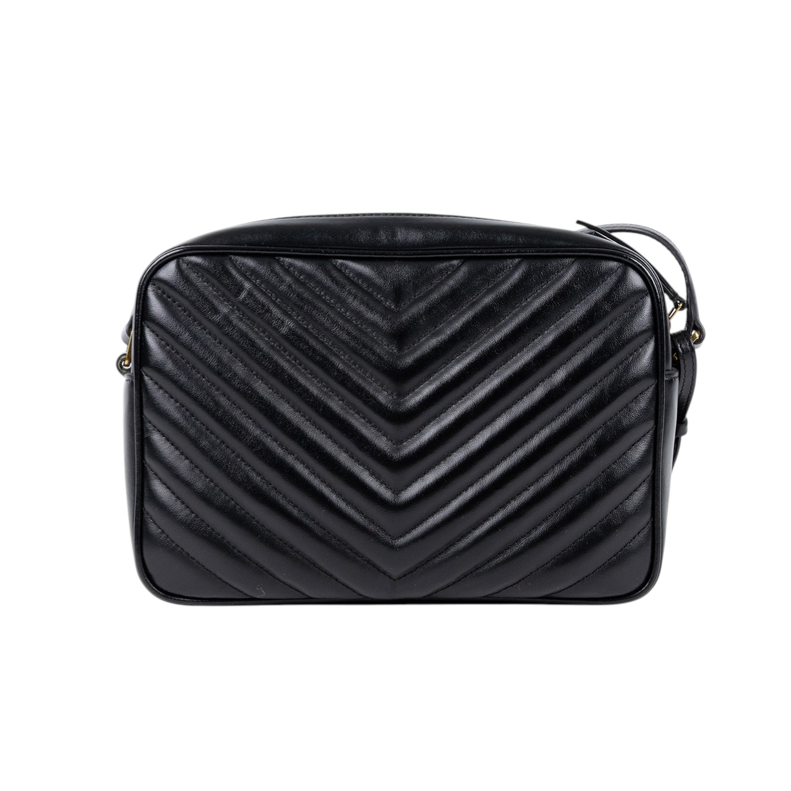 聖羅蘭 YSL SAINT LAURENT Monogram V字紋 流蘇 斜背包 520534DV707 黑流蘇相機包 防塵袋/保證卡