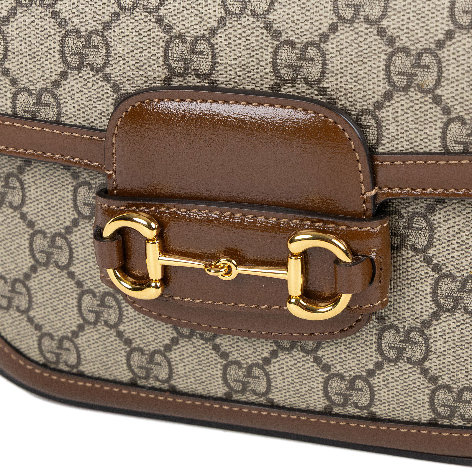 古馳 GUCCI Horsebit 1955 迷你 馬鞍包 658574 520981 棕雙G1955 Horsebit 肩背包 防塵袋
