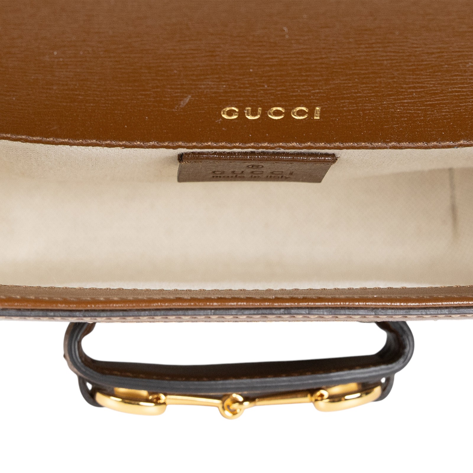 古馳 GUCCI Horsebit 1955 迷你 馬鞍包 658574 520981 棕雙G1955 Horsebit 肩背包 防塵袋
