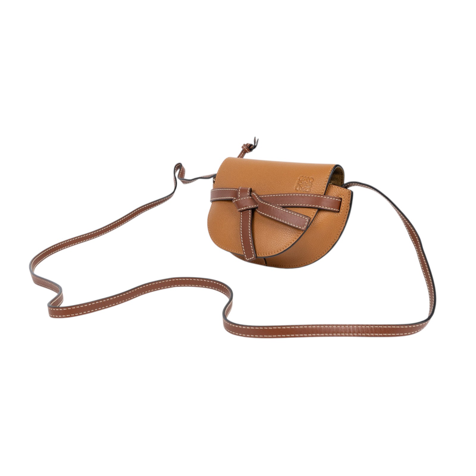 羅意威 LOEWE Mini Gate Dual bag 迷你 小牛皮 肩背包 A650N46X02 咖GATE MINI 無附屬品