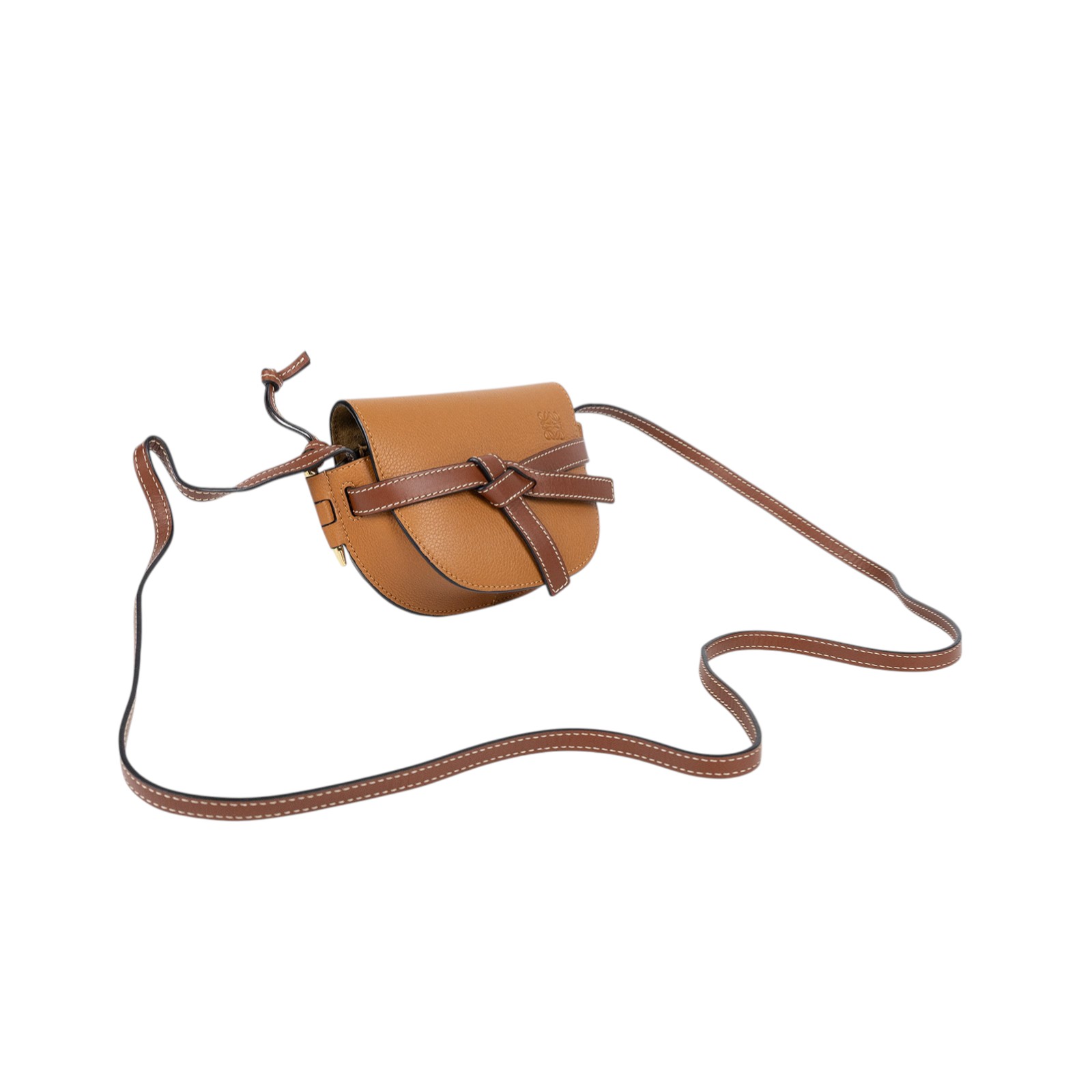 羅意威 LOEWE Mini Gate Dual bag 迷你 小牛皮 肩背包 A650N46X02 咖GATE MINI 無附屬品