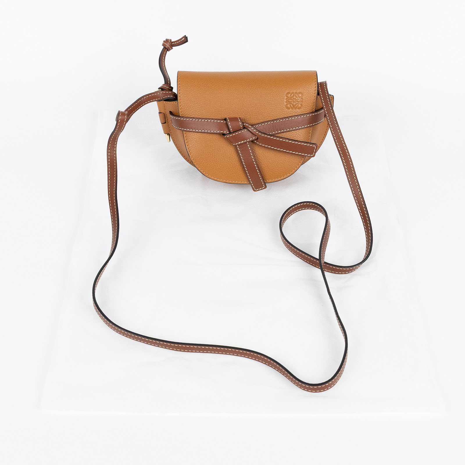 羅意威 LOEWE Mini Gate Dual bag 迷你 小牛皮 肩背包 A650N46X02 咖GATE MINI 無附屬品