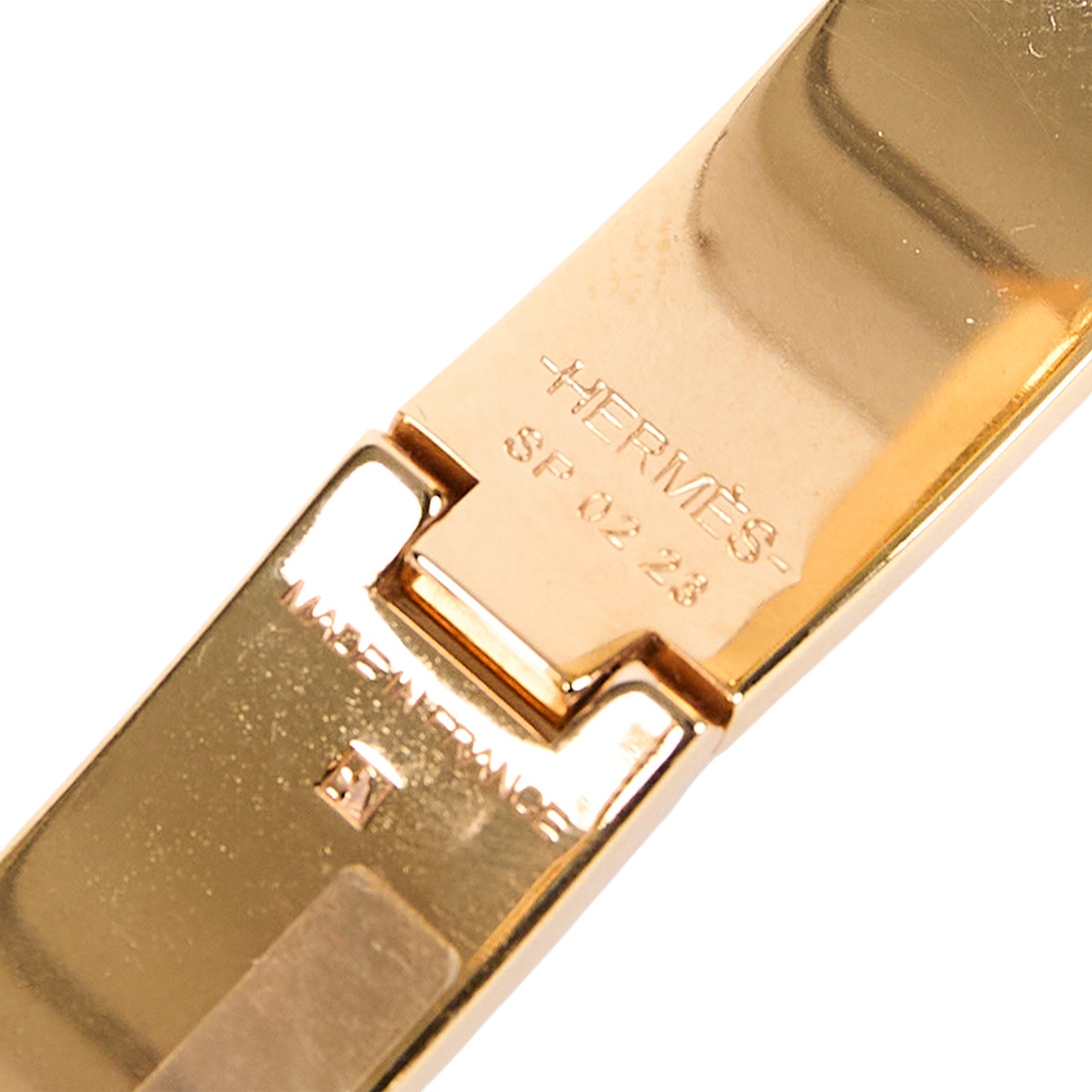 愛馬仕 Hermès Clic H GM 手環 白色 H700001Fv31GM SP 02 23 白/金CLIC H手環 無附屬品