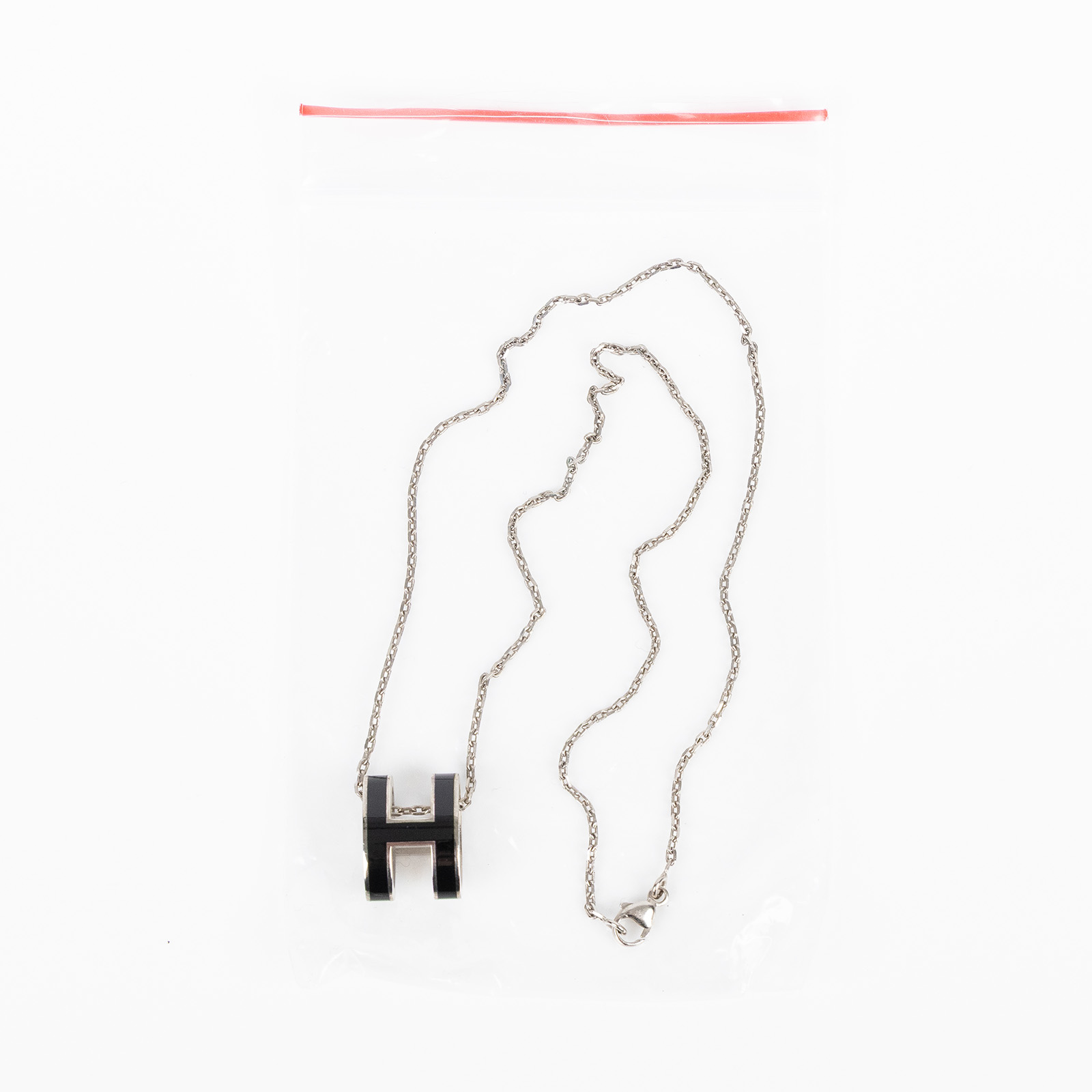 愛馬仕 Hermès Pop H 墜飾 黑色 H147991FP03 ST 01 98 黑銀POP H 項鍊 無附屬品