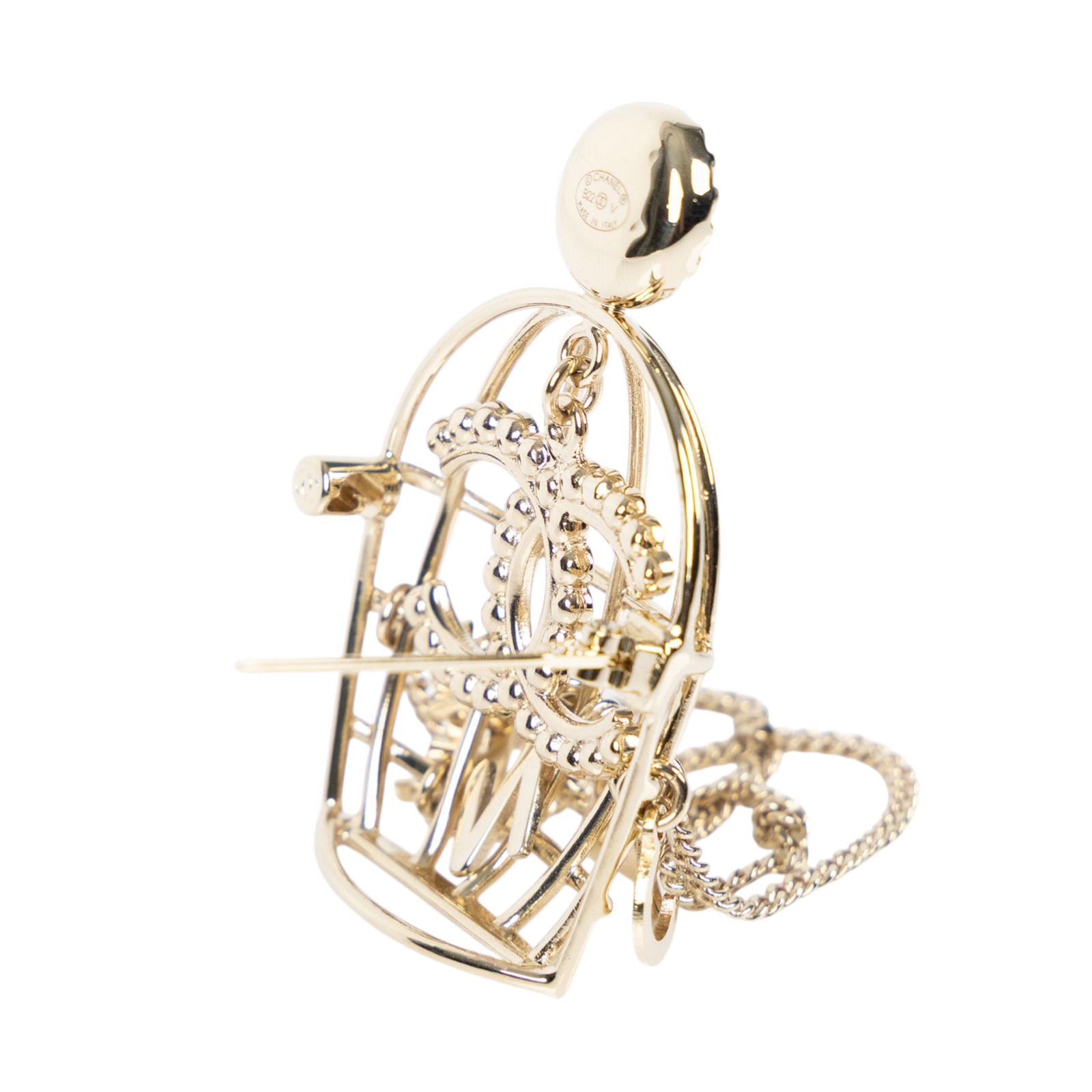 香奈兒 CHANEL 胸針 飾品 B22V 鳥籠胸針 原廠盒子