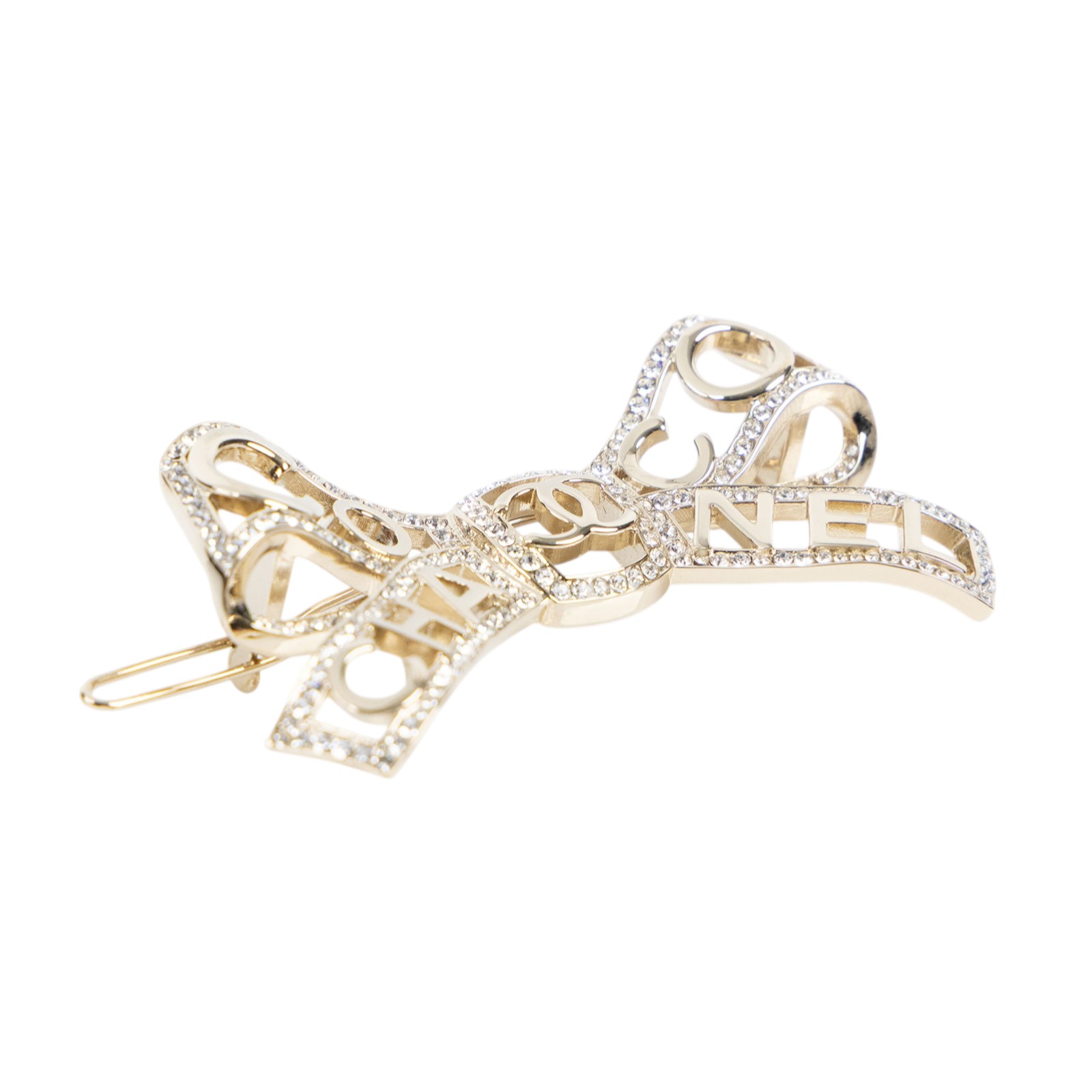 香奈兒 CHANEL 蝴蝶結髮夾  蝴蝶結COCO水鑽髮夾 無附屬品