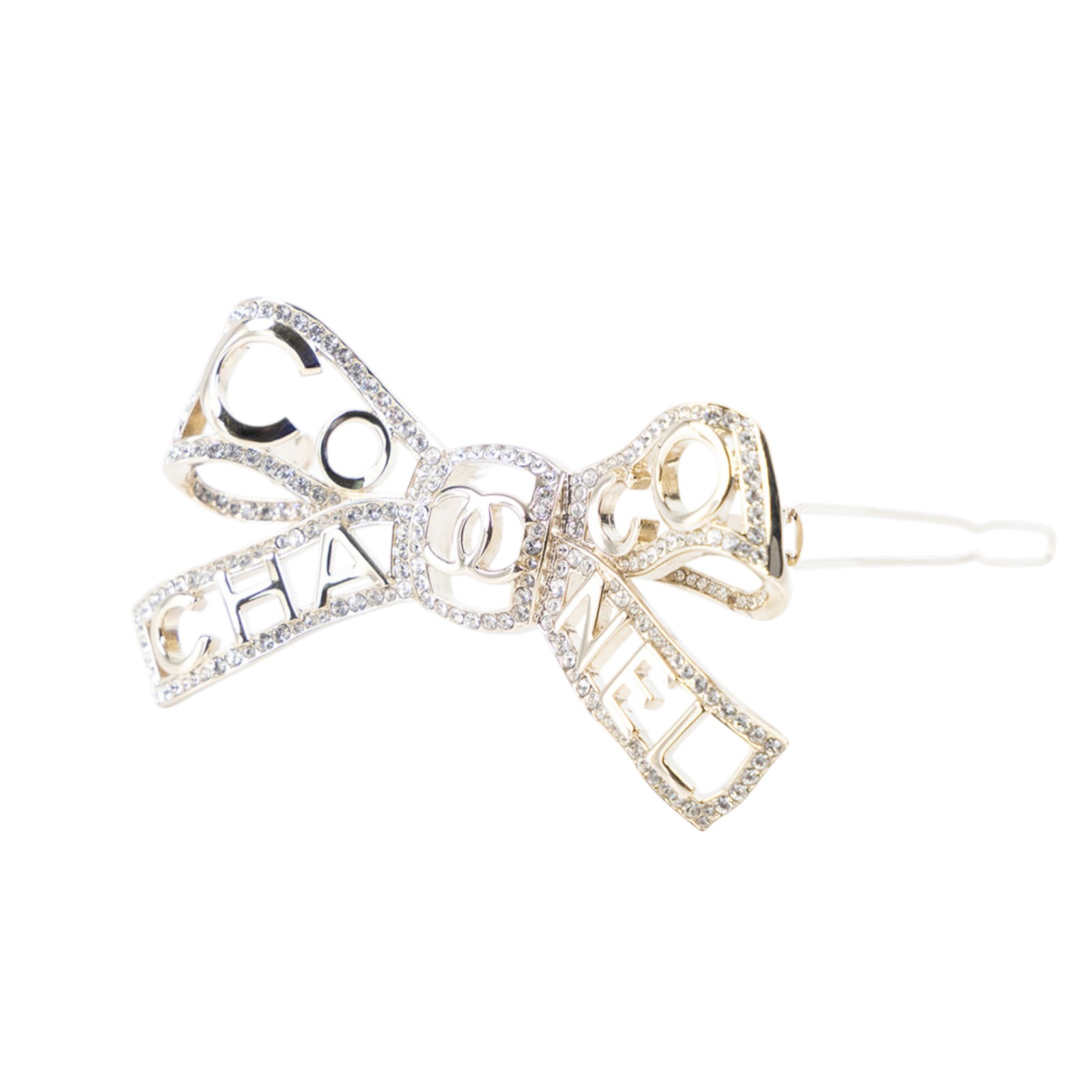 香奈兒 CHANEL 蝴蝶結髮夾  蝴蝶結COCO水鑽髮夾 無附屬品