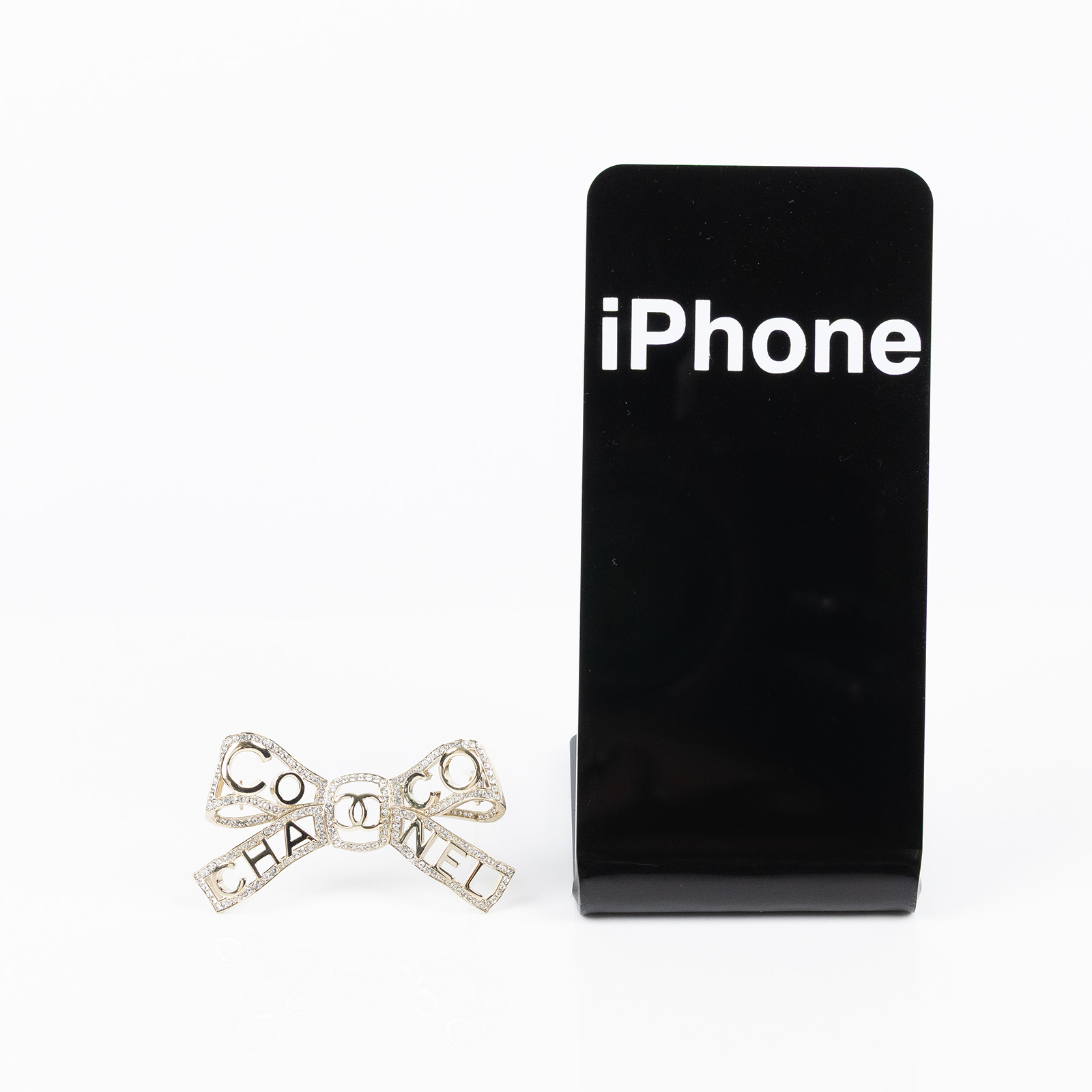 香奈兒 CHANEL 蝴蝶結髮夾  蝴蝶結COCO水鑽髮夾 無附屬品