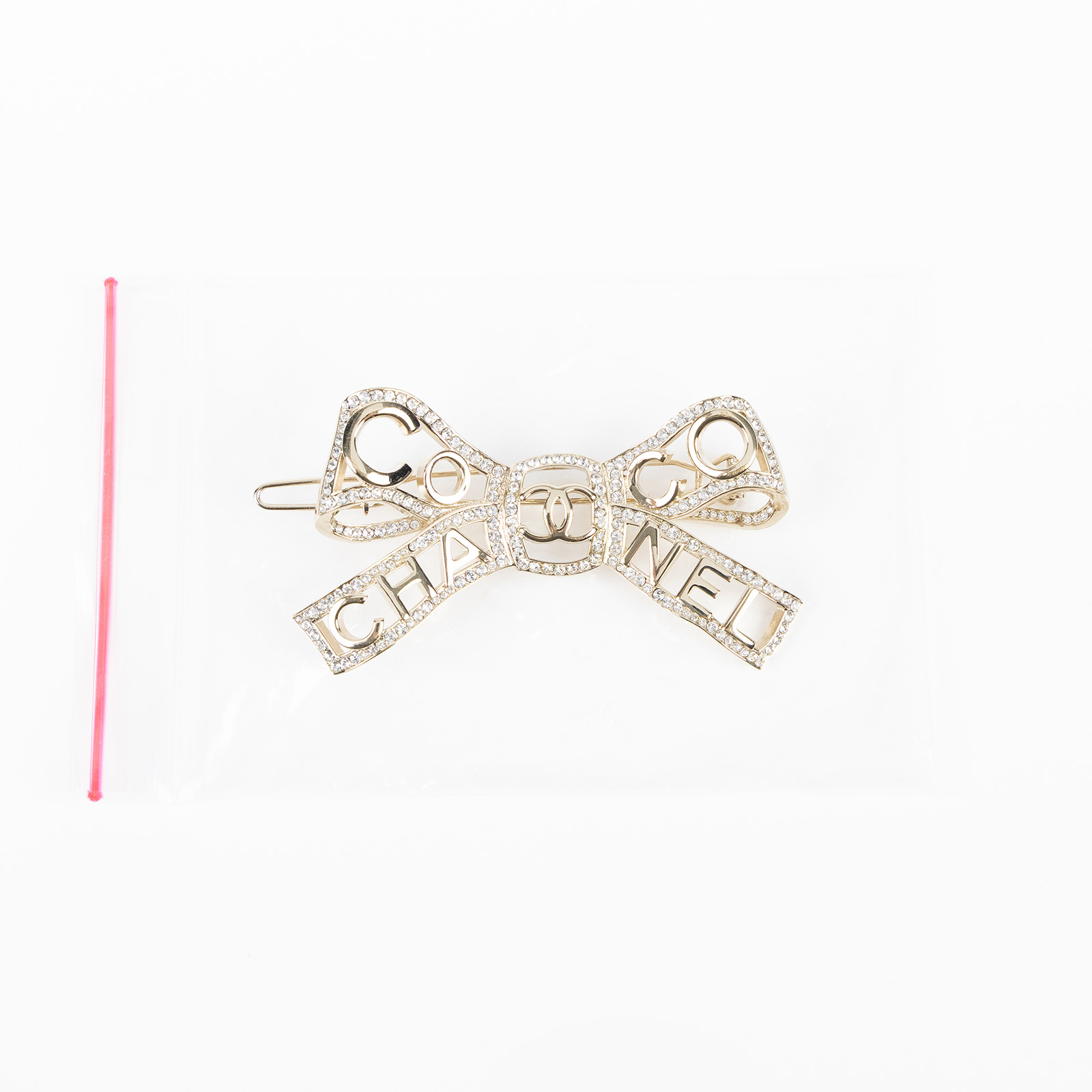 香奈兒 CHANEL 蝴蝶結髮夾  蝴蝶結COCO水鑽髮夾 無附屬品