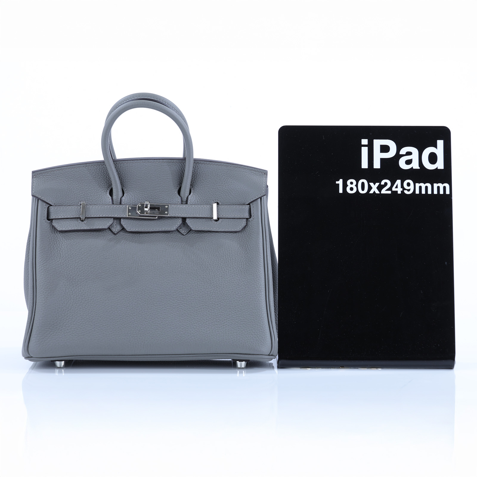 愛馬仕 Hermès Birkin Bag 柏金包 25 積雨雲灰 H041344CK0L H041344CK U刻  防塵袋/原廠盒子/雨衣/鎖組/購買證明