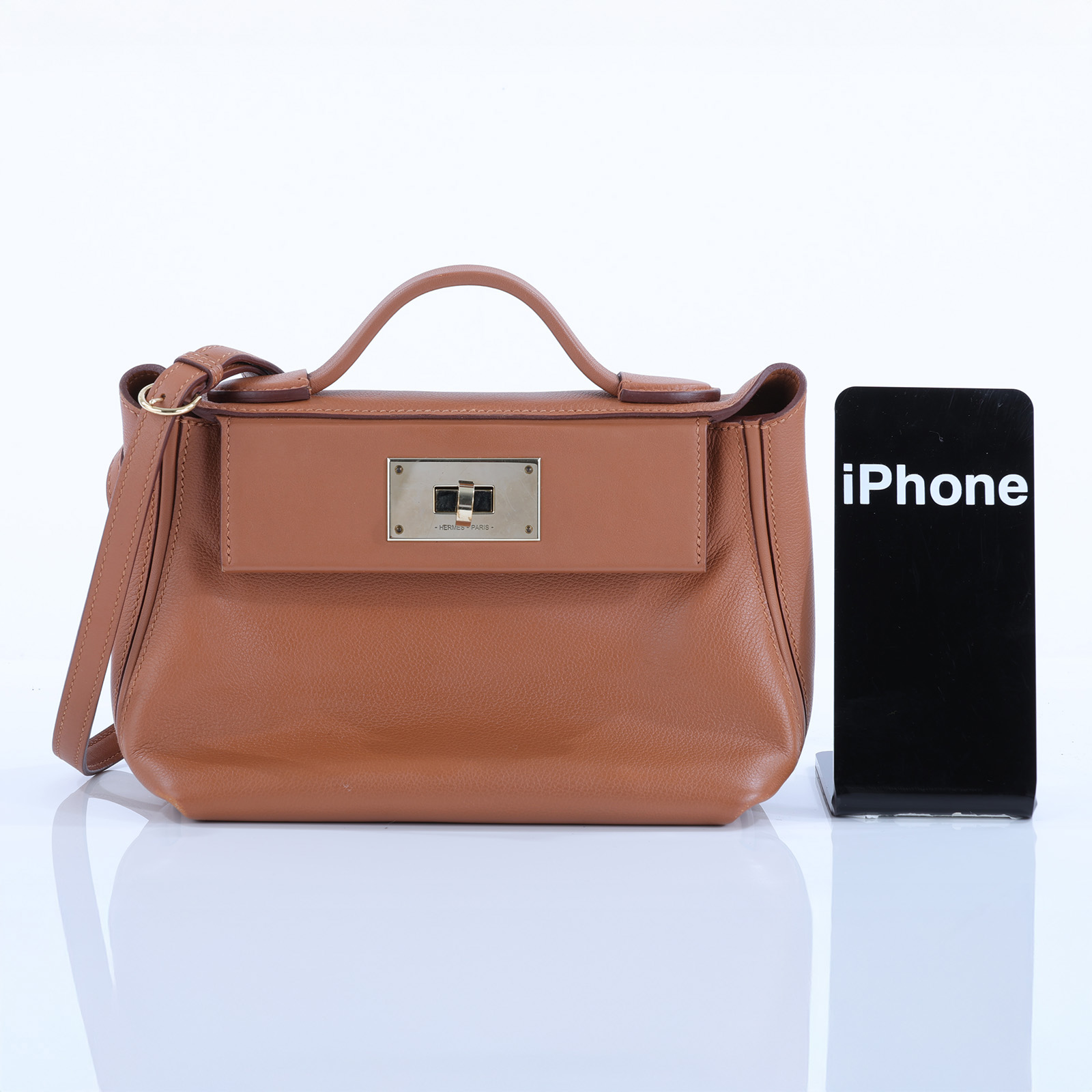 愛馬仕 Hermès 24/24 21 Mini 手提包 H082153 H082153CP U刻 24/24 MINI 金棕 防塵袋/原廠盒子/購買證明