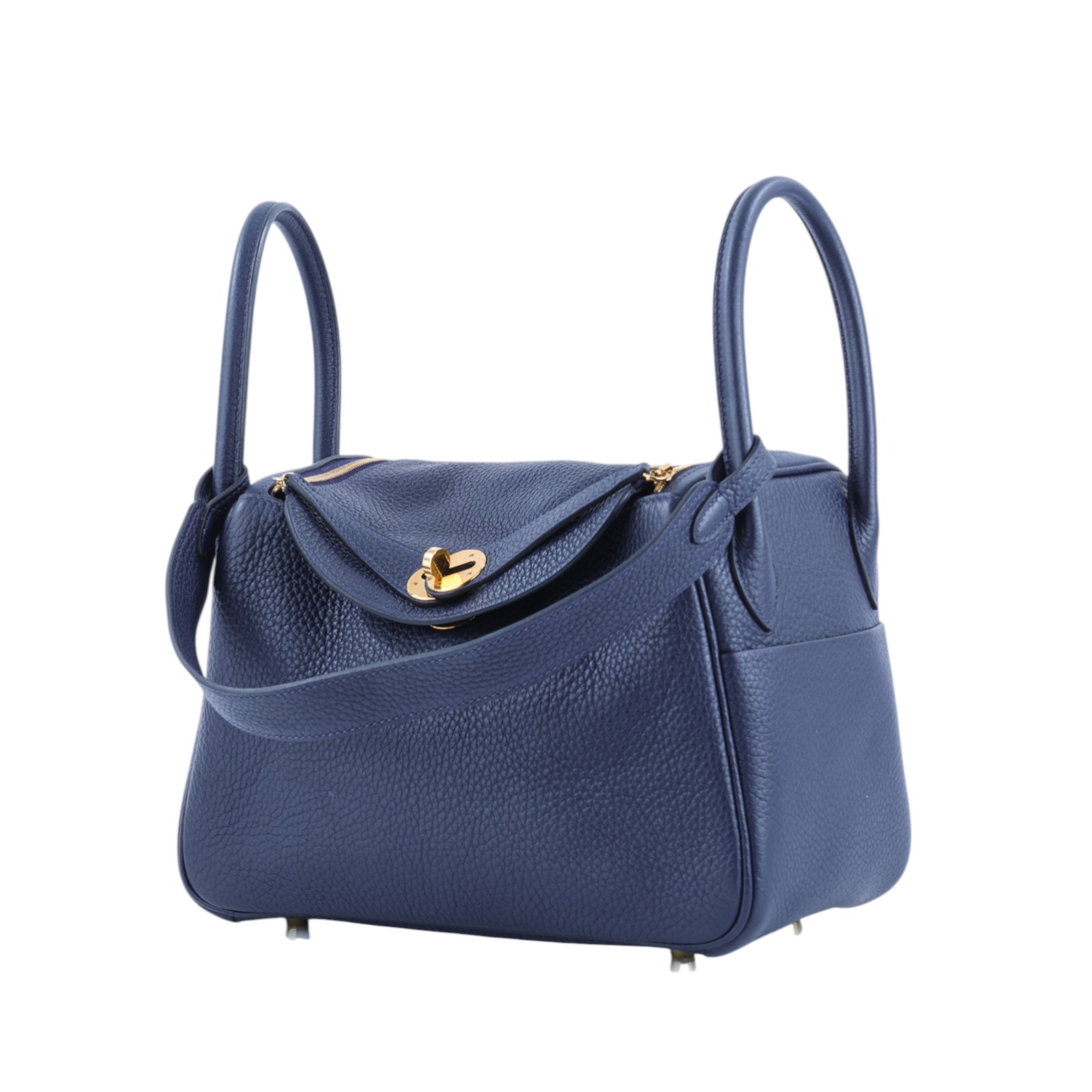 愛馬仕 Hermès Lindy 琳迪包 26 LD26 U刻 LINDY26午夜藍 防塵袋/原廠盒子/購買證明
