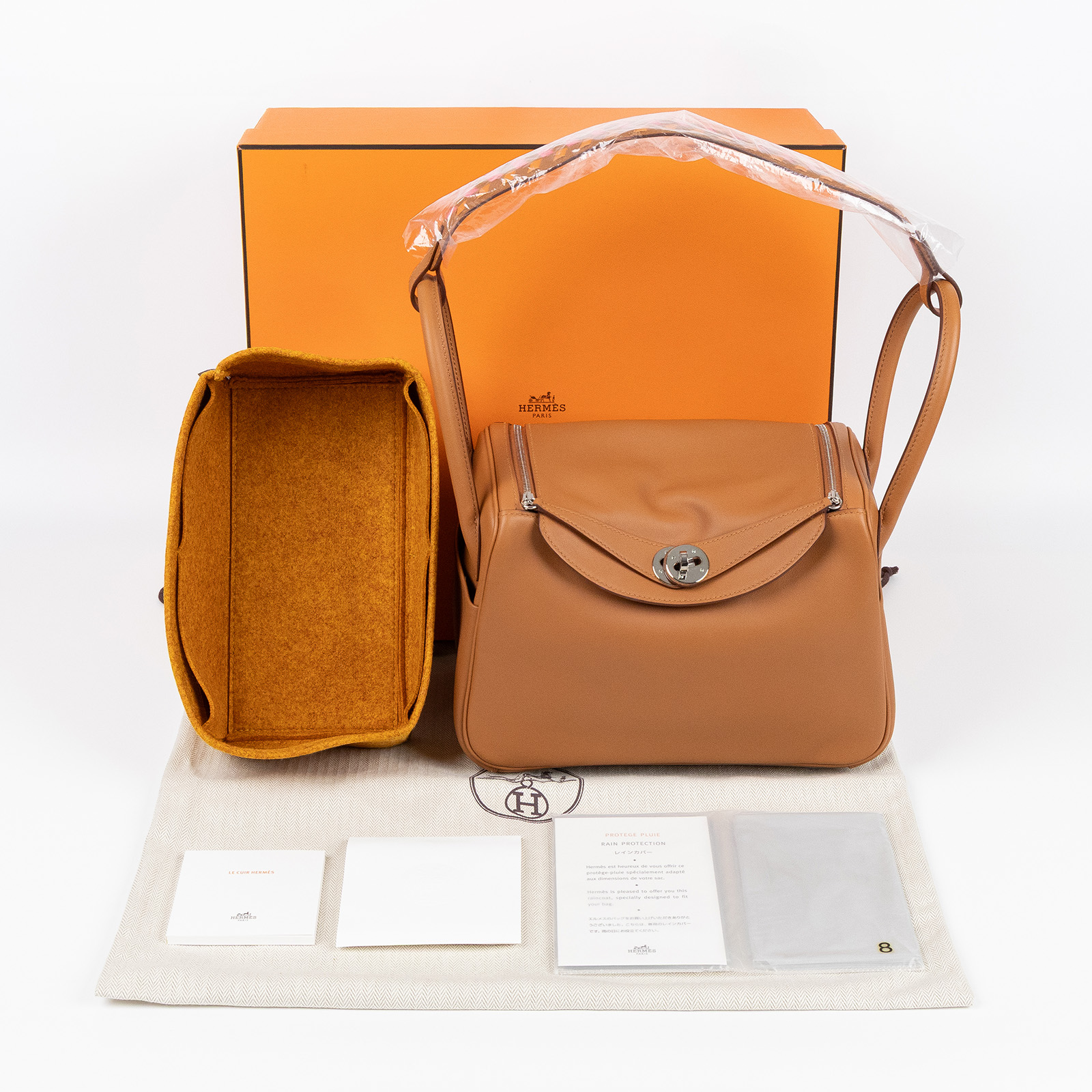 愛馬仕 Hermès Lindy 琳迪包 26 LD26 D刻 編織背帶金棕LINDY26 原廠盒子/防塵袋