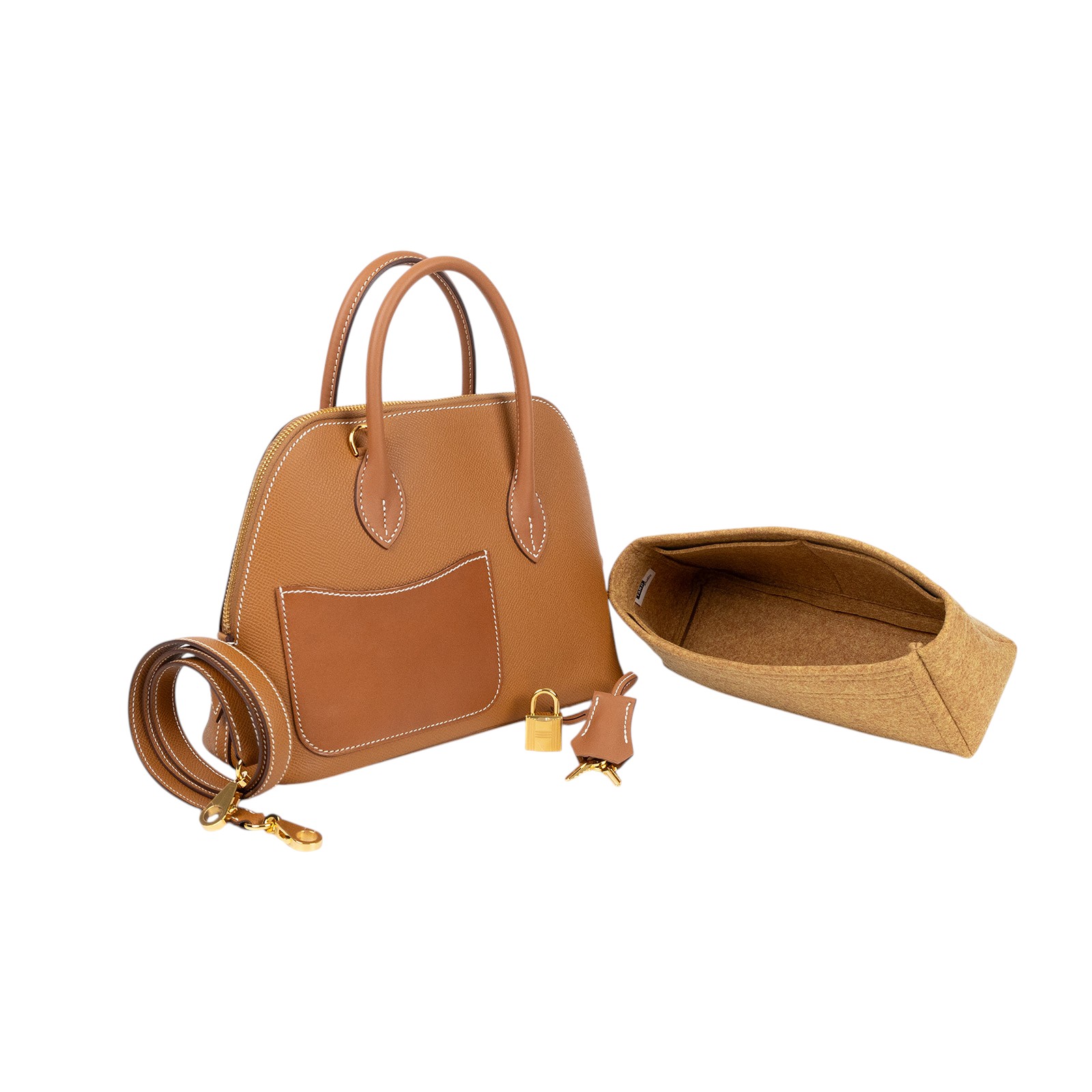 愛馬仕 Hermès Bolide Bag 柏莉包 25 BL25 U刻 金棕BOLIDE25 1923 原廠盒子/防塵袋