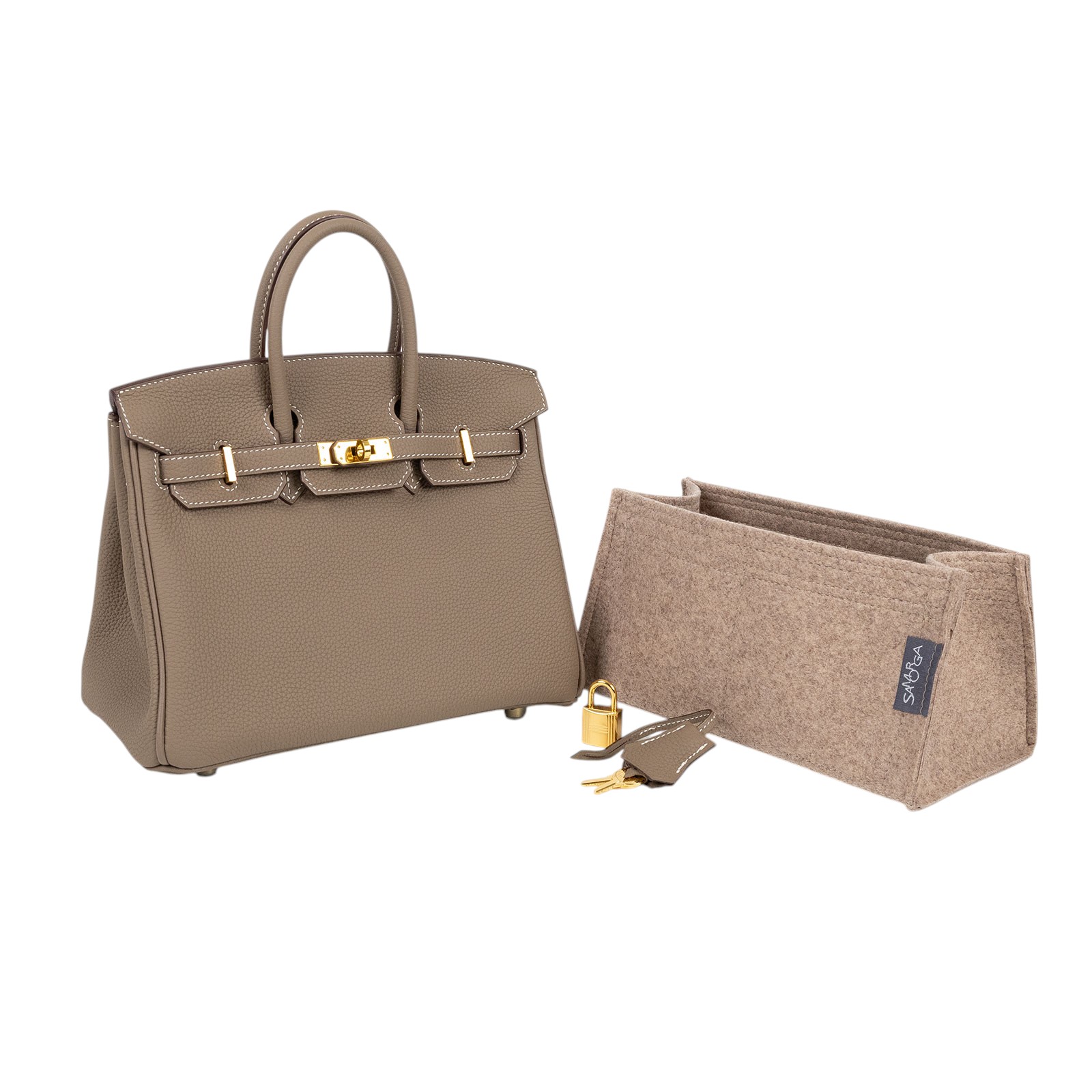 愛馬仕 Hermès Birkin Bag 柏金包 25 H041344 D刻 大象灰BIRKIN25 防塵袋/原廠盒子/鎖組/雨衣