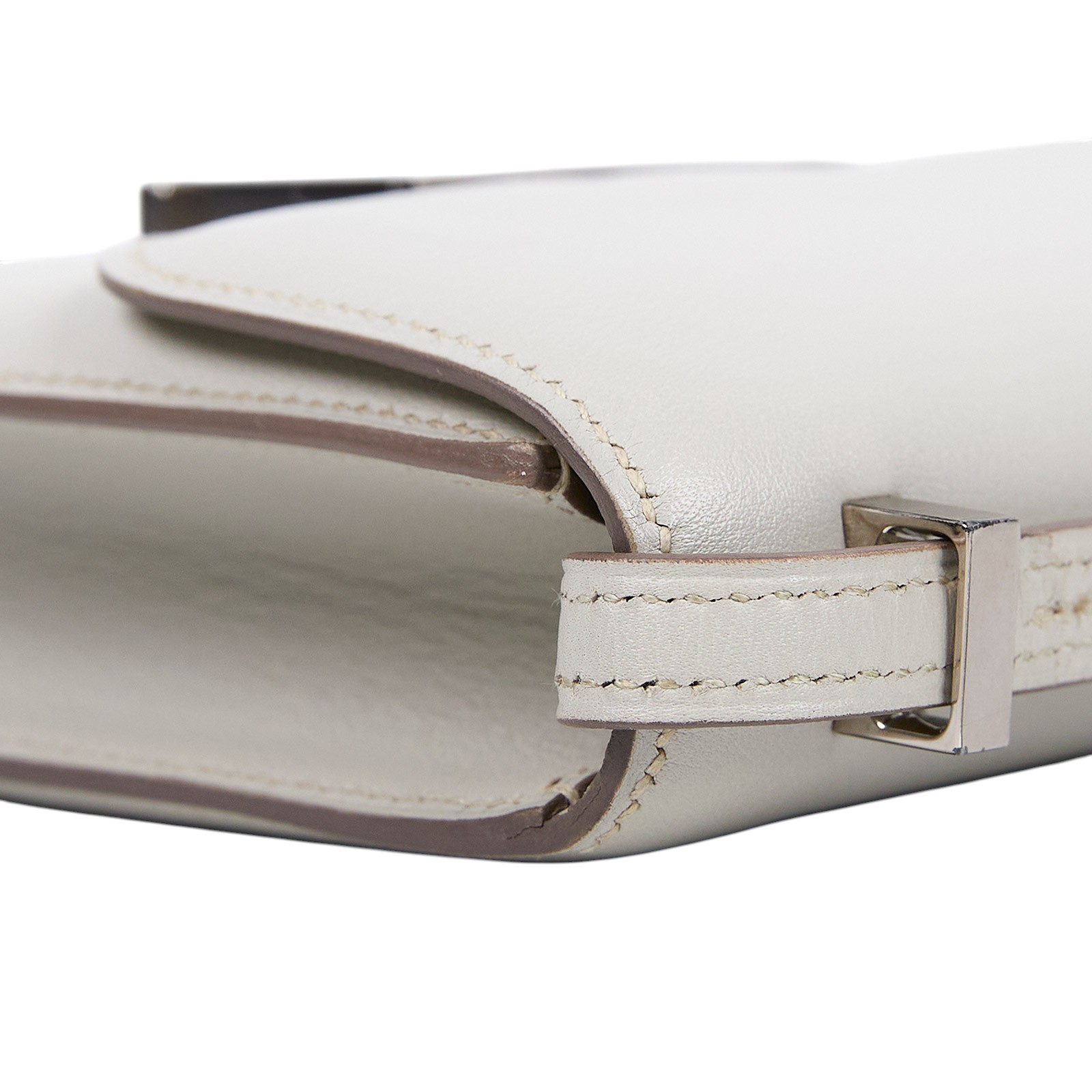愛馬仕 Hermès Constance Bag 康康包 14 CN14 口O 白MICRO CONSTANCE 14 SWIFT 原廠盒子/防塵袋