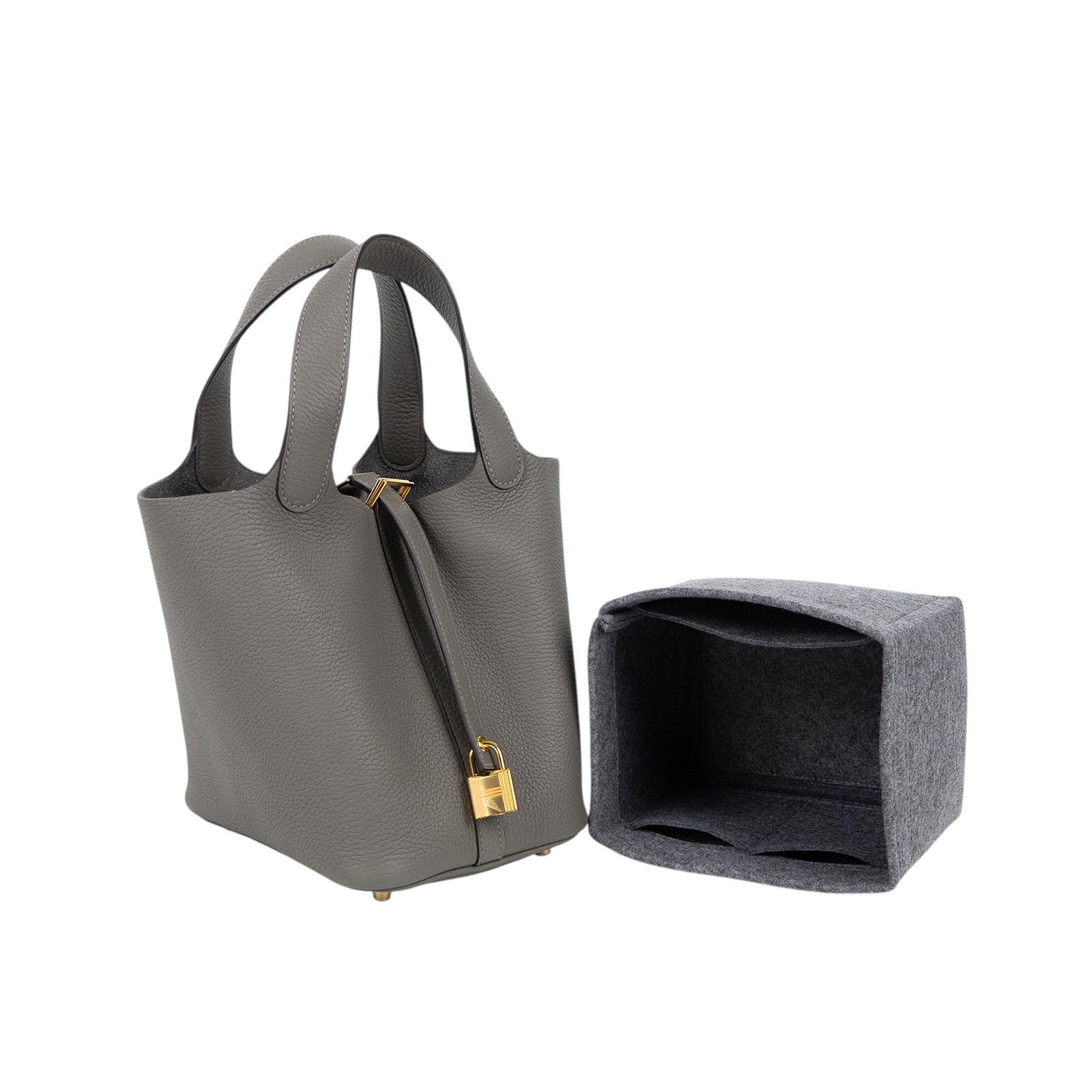 愛馬仕 Hermès Picotin Lock 18 菜籃子包 H056289 U刻 積雨雲灰PICOTIN18 防塵袋/原廠盒子