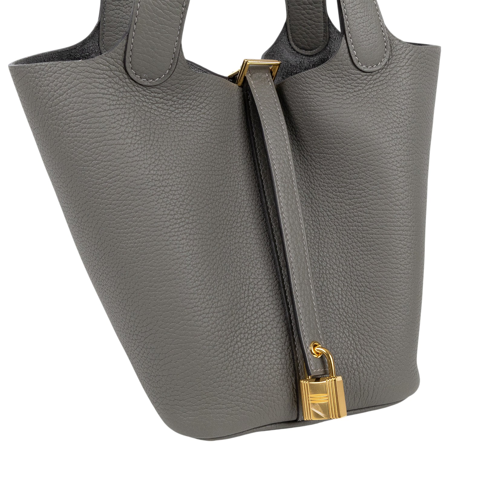 愛馬仕 Hermès Picotin Lock 18 菜籃子包 H056289 U刻 積雨雲灰PICOTIN18 防塵袋/原廠盒子